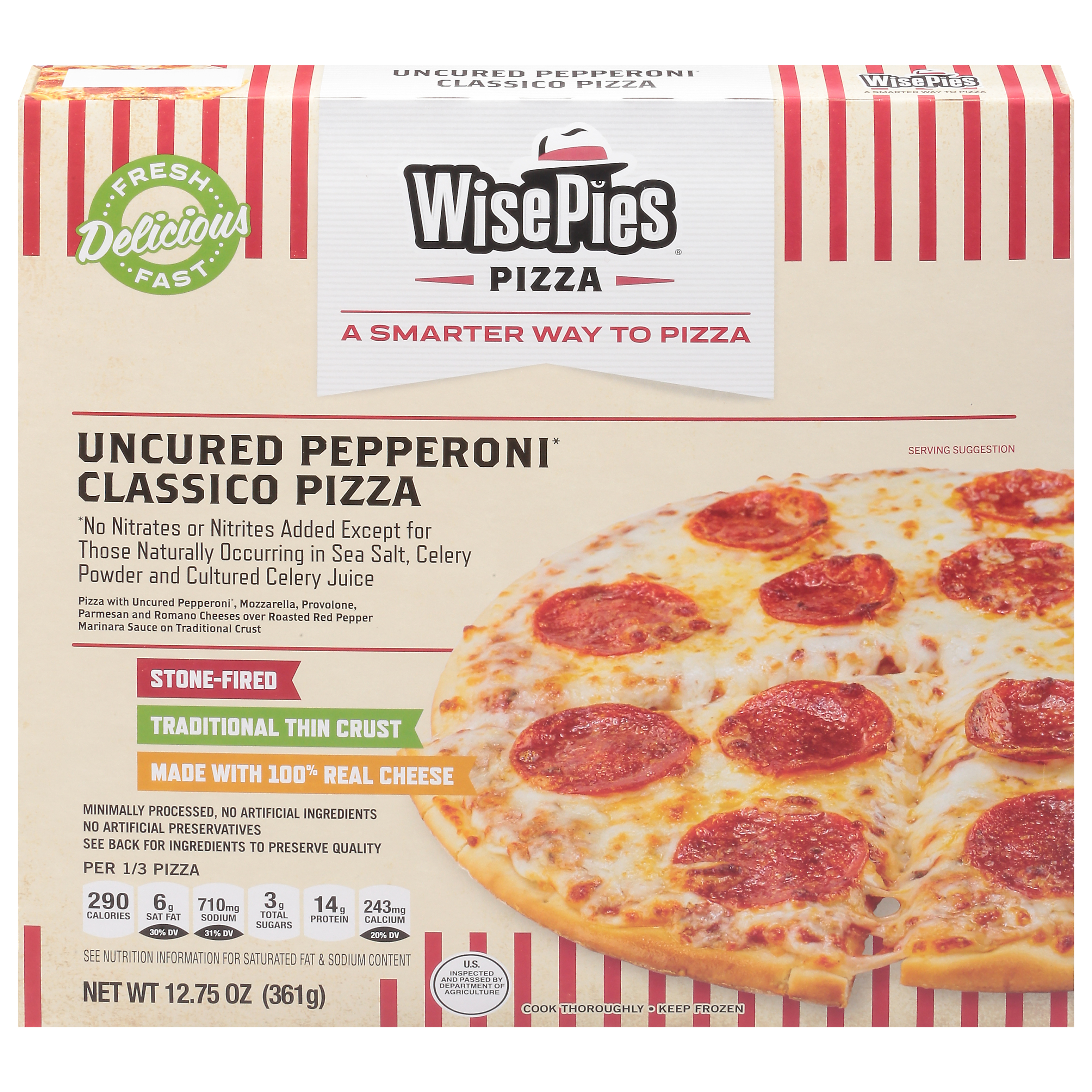 WisePies Pizza Uncured Pepperoni Classico Pizza