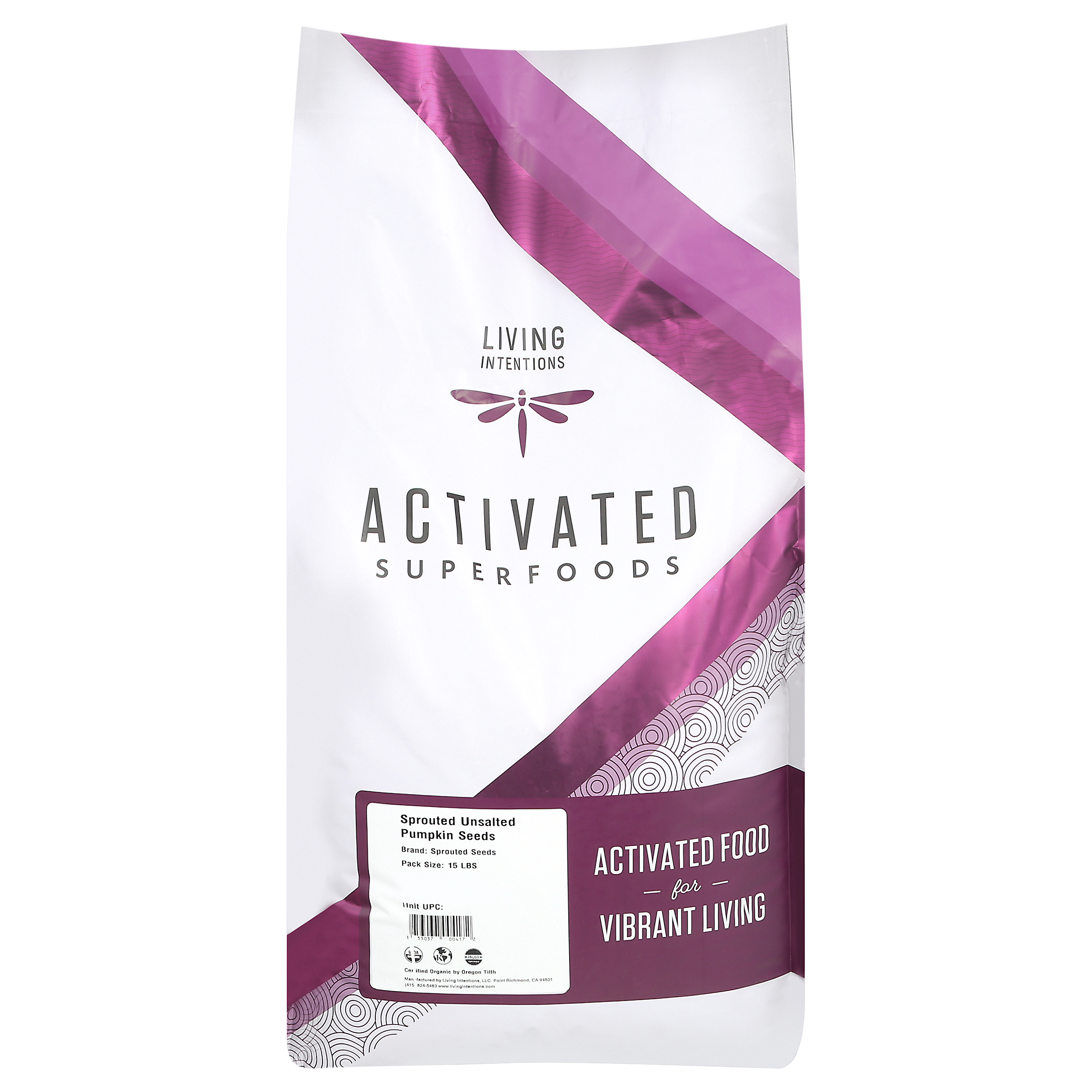 Living Intentions Unsalted Sprouted Pumpkin Seeds