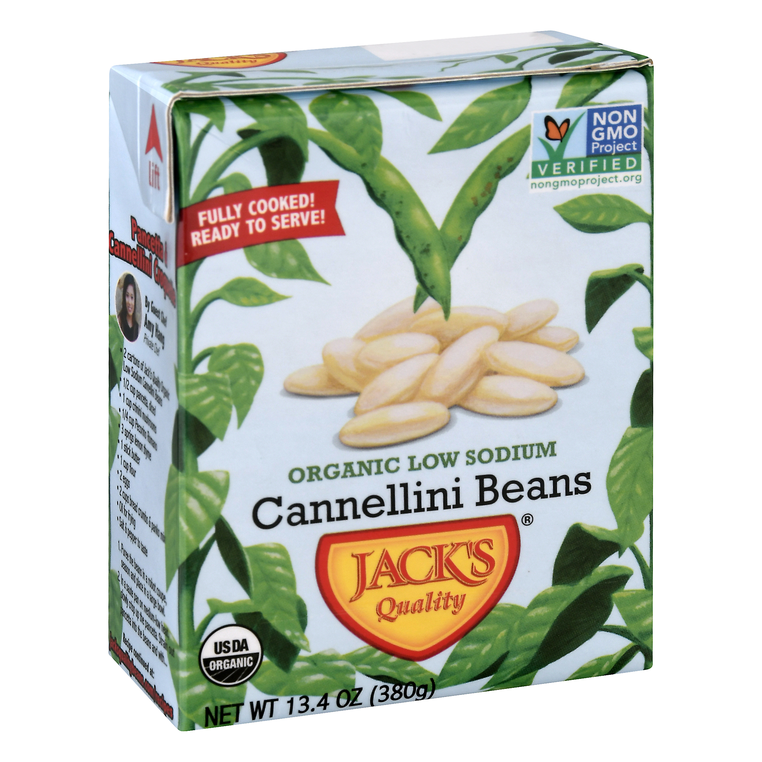 Jacks Quality Organic Low Sodium Cannellini Beans