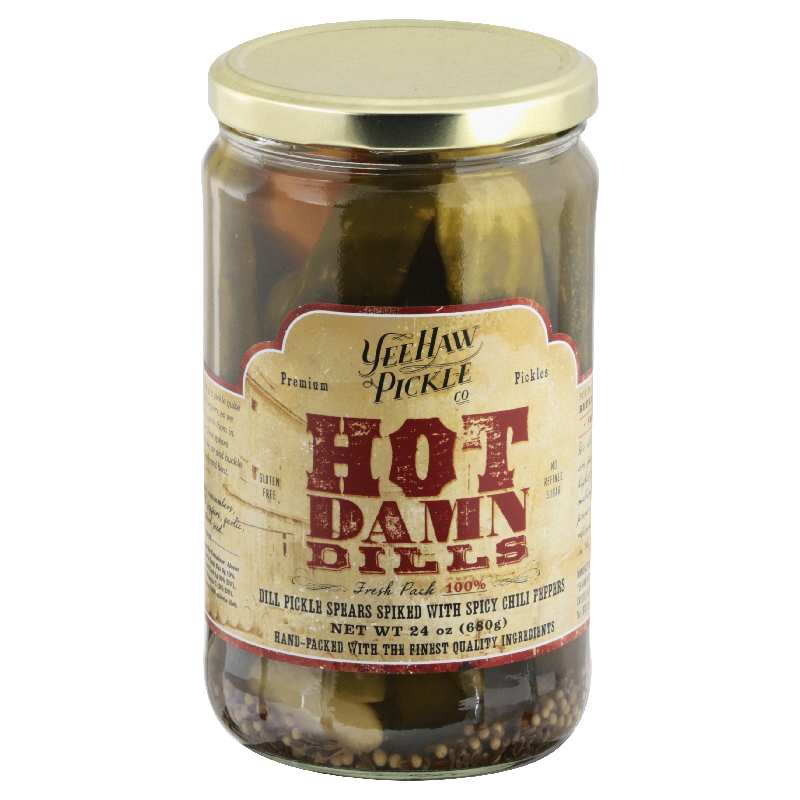 Yee-Haw Pickle Co. Premium Hot Damn Dill Pickle Spears