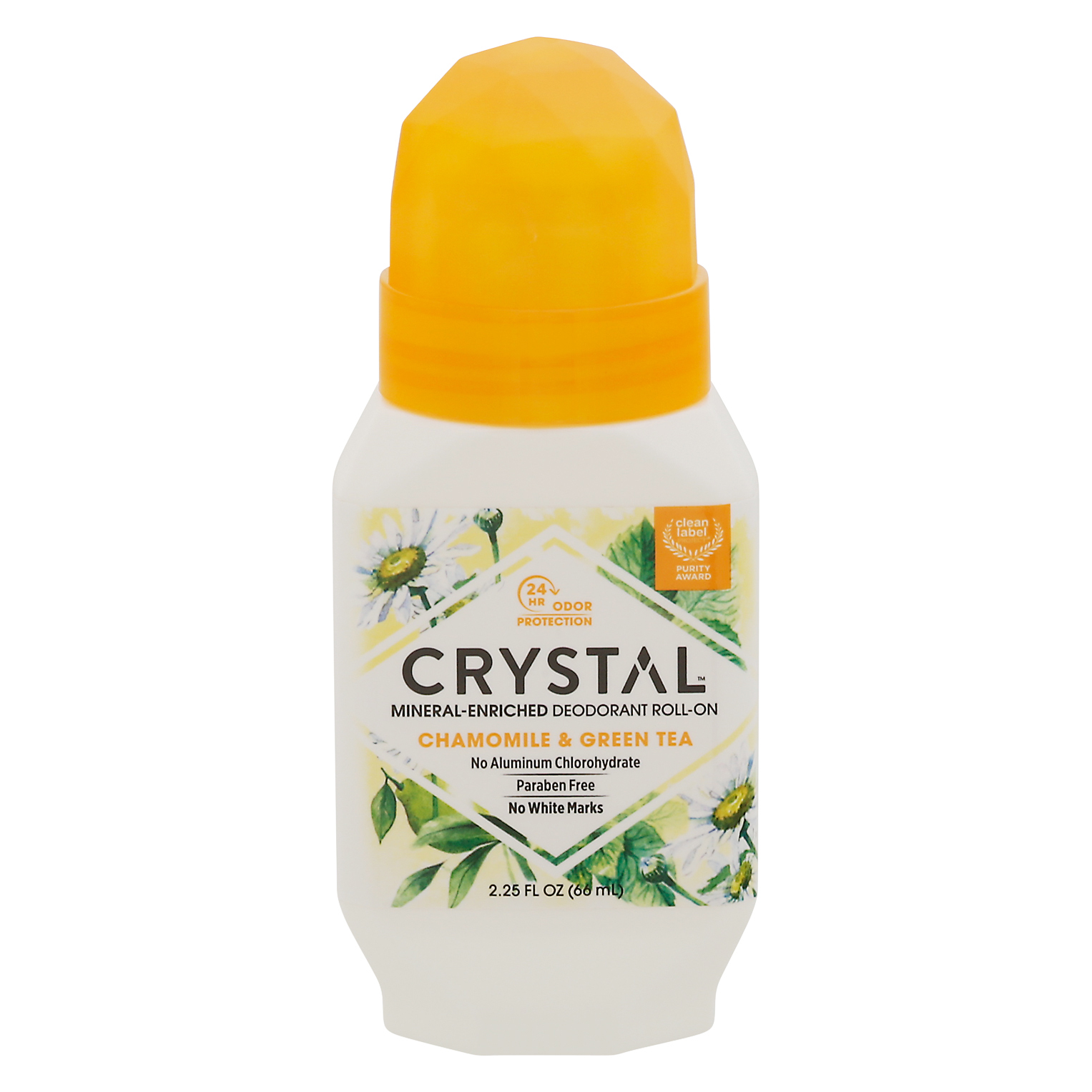 Crystal Chamomile & Green Tea Mineral-Enriched Deodorant Roll-On