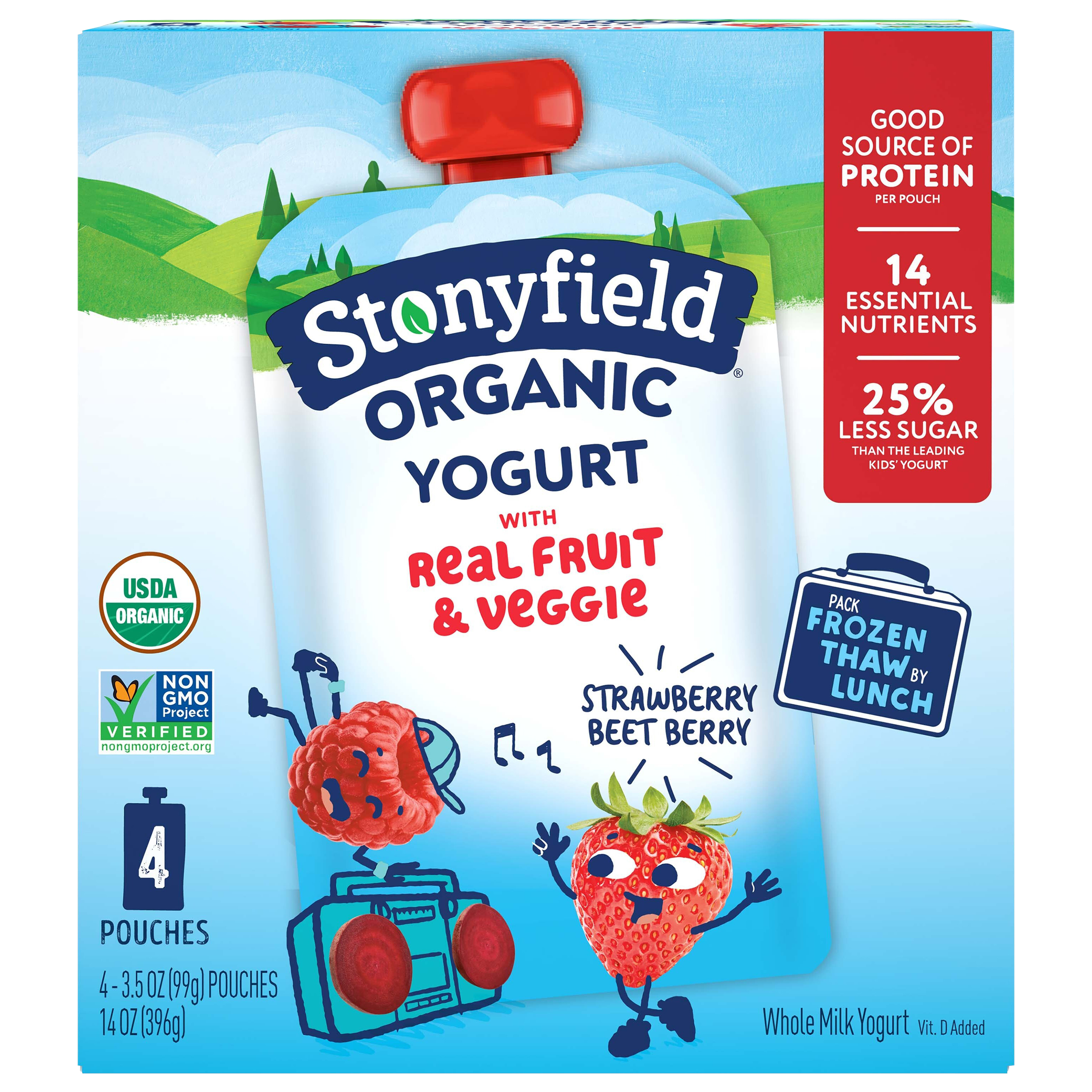 Stonyfield Organic Whole Milk Strawberry Beet Berry Yogurt