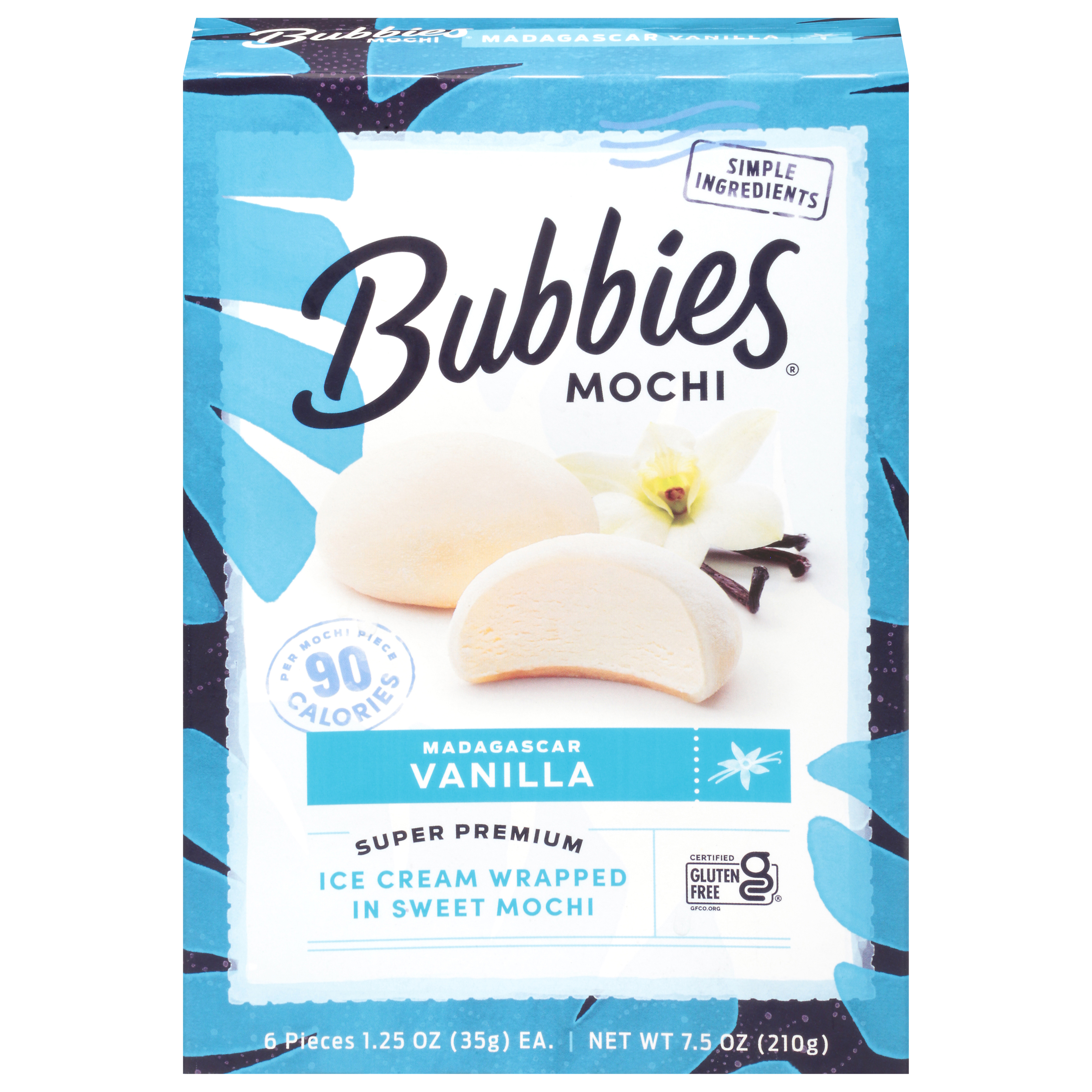 Bubbies Madagascar Vanilla Mochi 6 - 1.25 oz ea