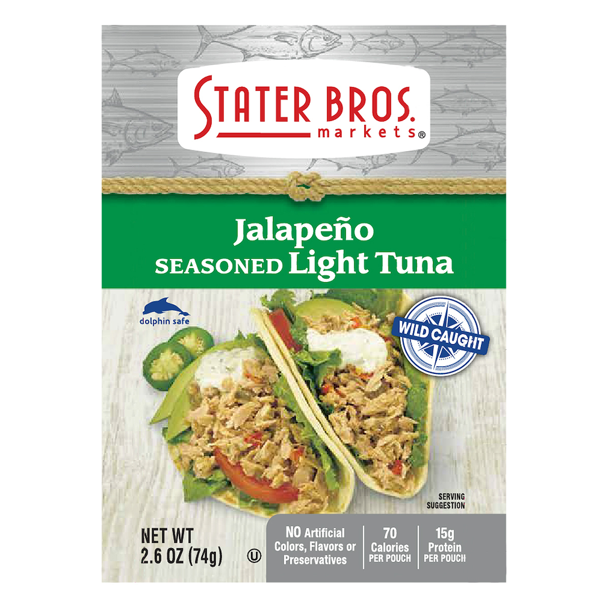 Stater Bros. Markets Seasoned Jalapeno Light Tuna 2.6 oz
