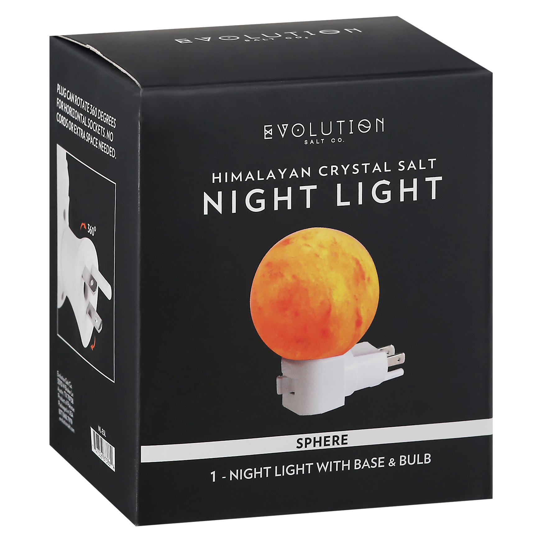 Evolution Salt Co. Himalayan Crystal Salt Sphere Night Light