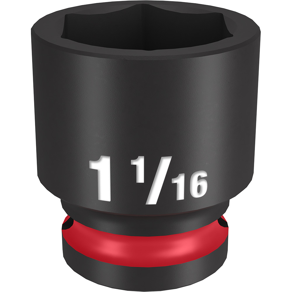 Product image for Milwaukee 49-66-6211 SHOCKWAVE™ Impact Duty™ 1-1/16" Standard 6-Point Socket, 1/2" Drive