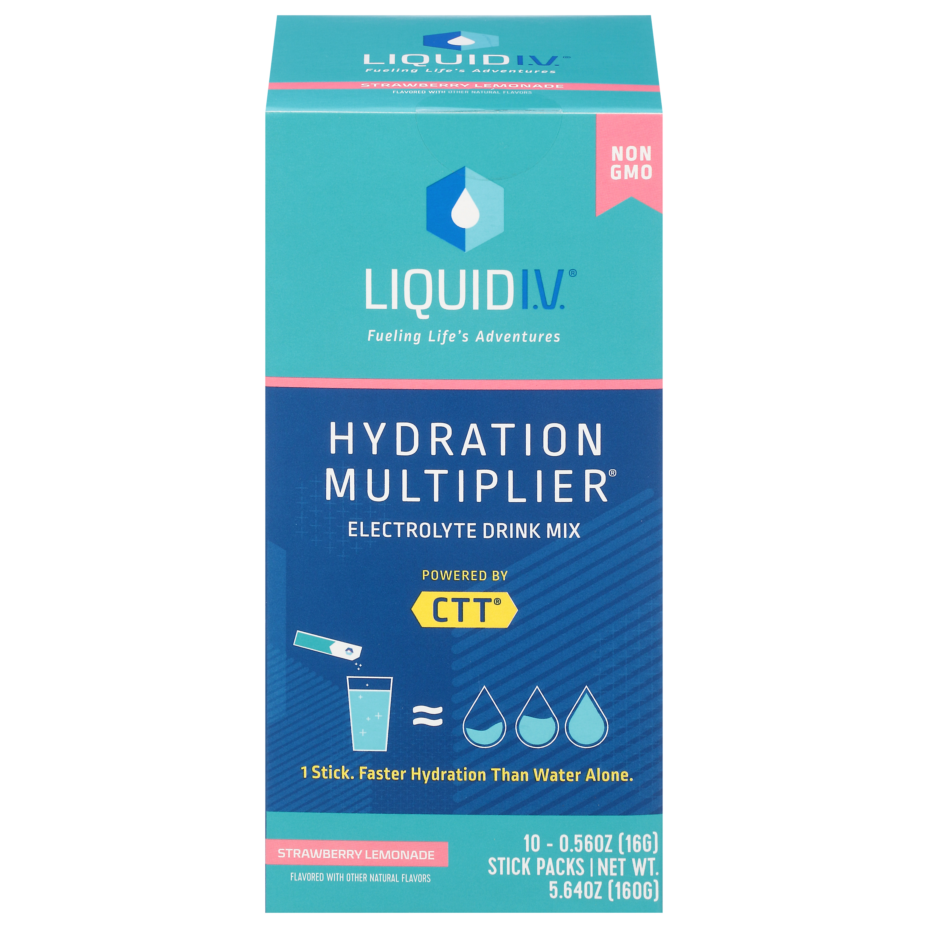 Liquid I.V. Hydration Multiplier Strawberry Lemonade Electrolyte Drink Mix 10 - 0.56 oz Stick Packs
