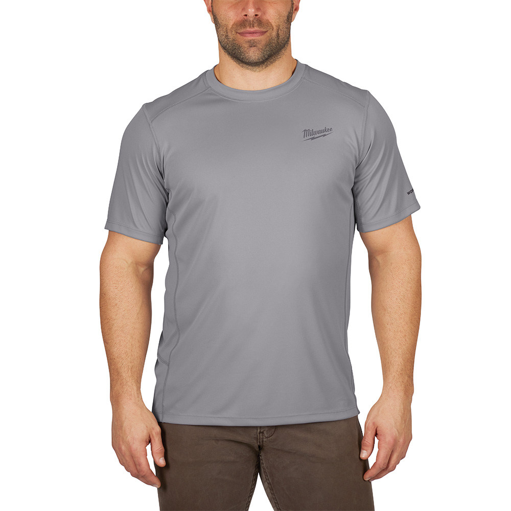 WORKSKIN Lightweight Performance Shirt - Short Sleeve - Gray L