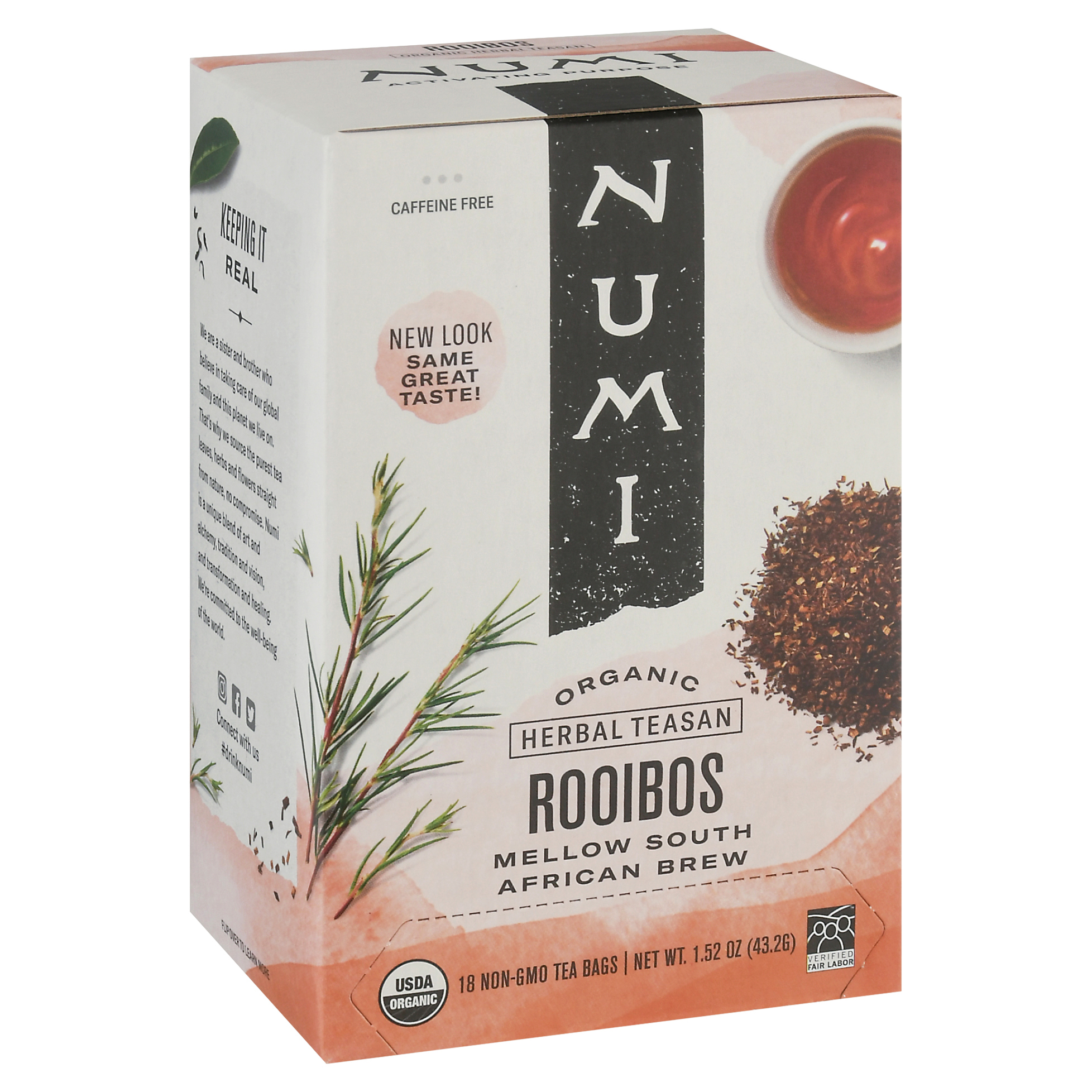Numi Rooibos Herbal Tea Bags