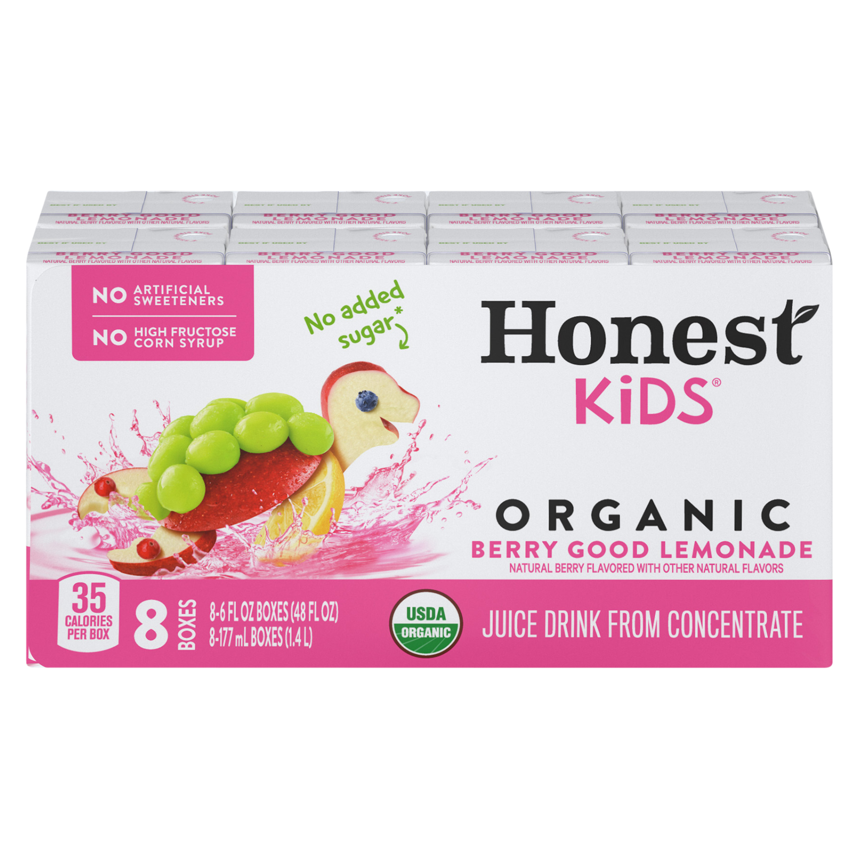 Honest Kids Berry Good Lemonade Cartons, 6 fl oz,