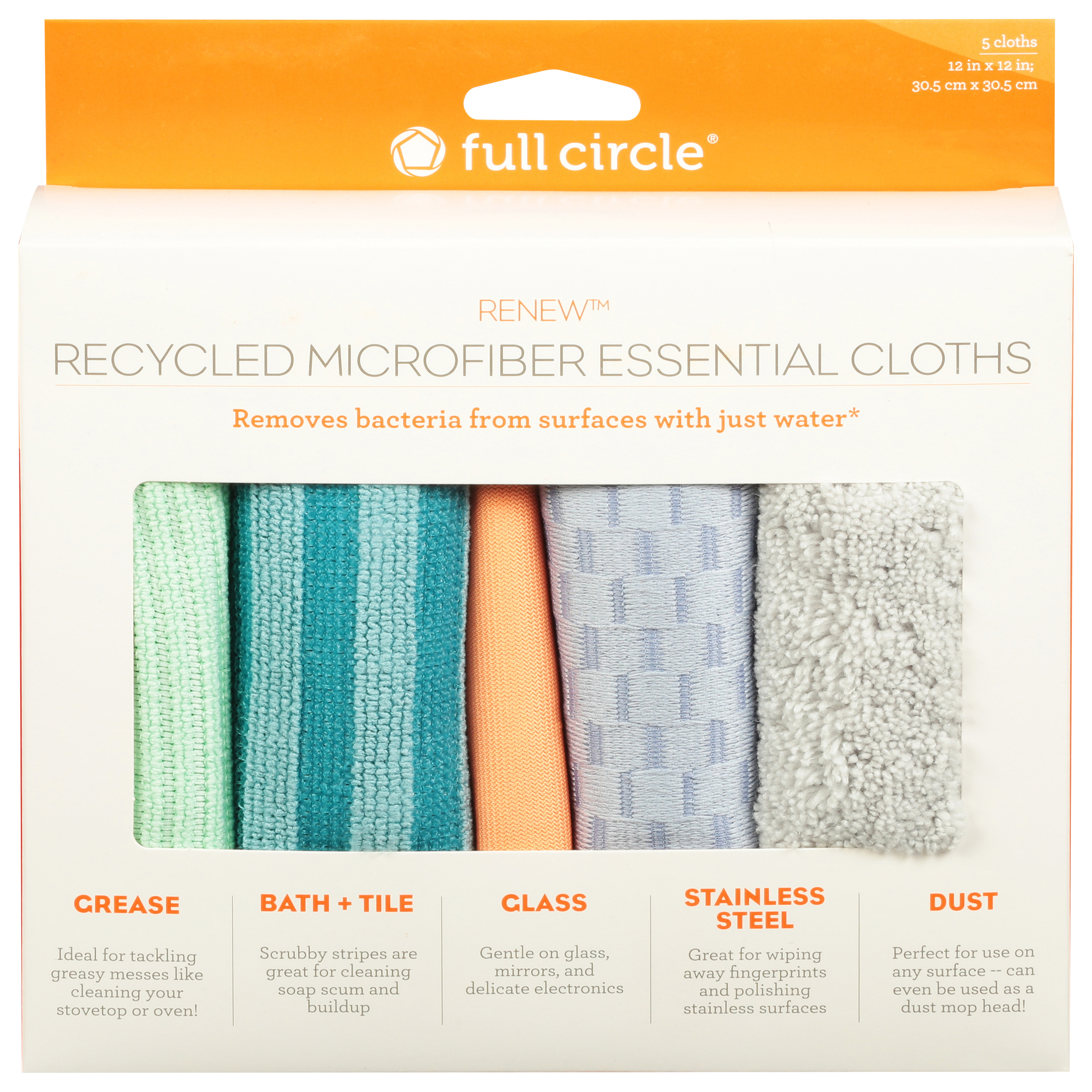 Full Circle Renew Recycled Microfiber Essential Cloths