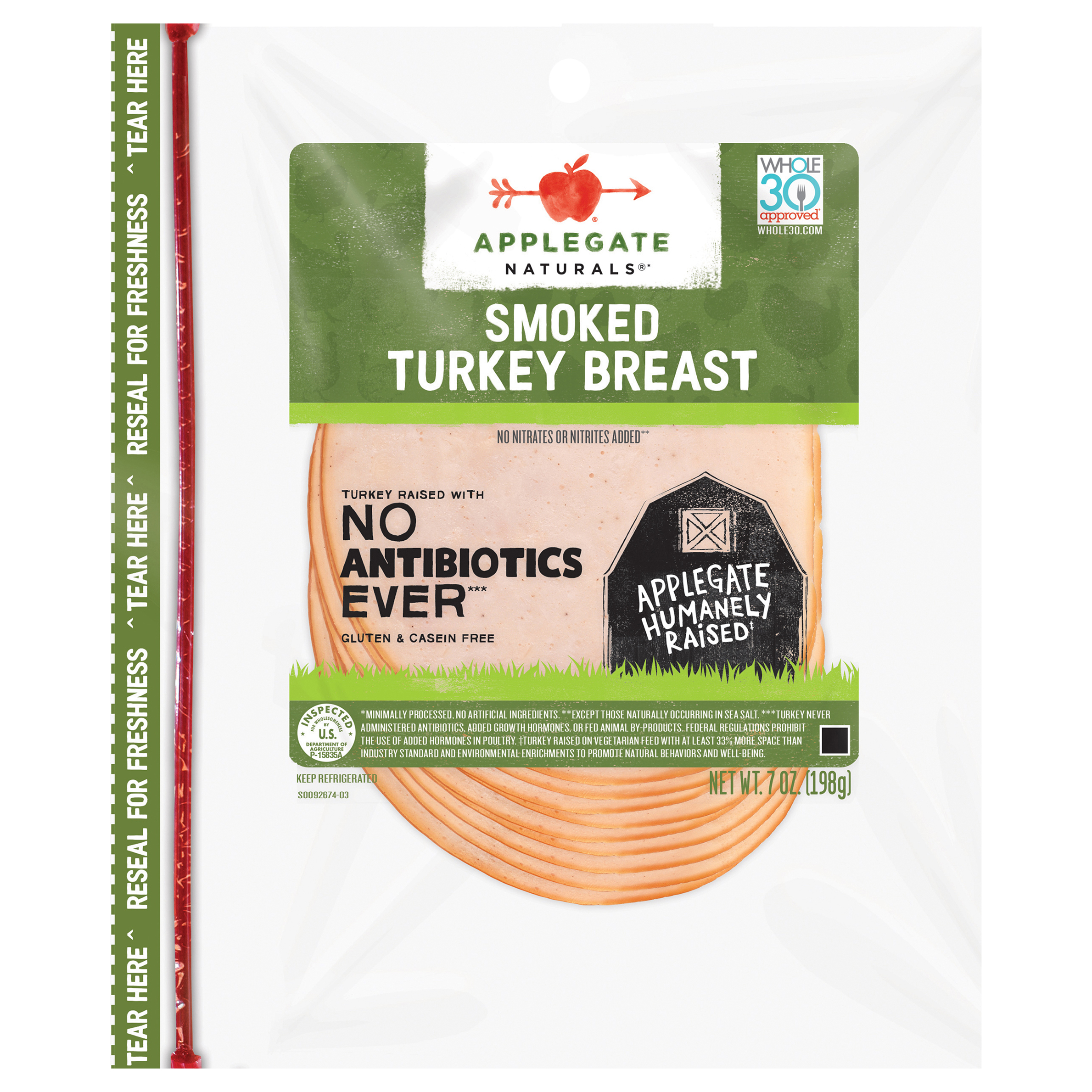 Applegate Natural Smoked Turkey Breast Sliced,
