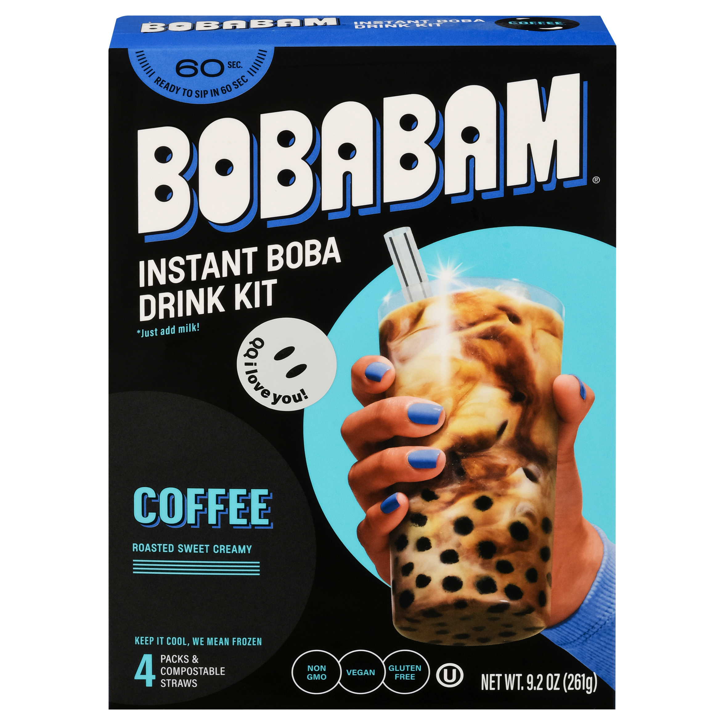 Boba Bam 4 Packs Instant Coffee Boba Drink Kit