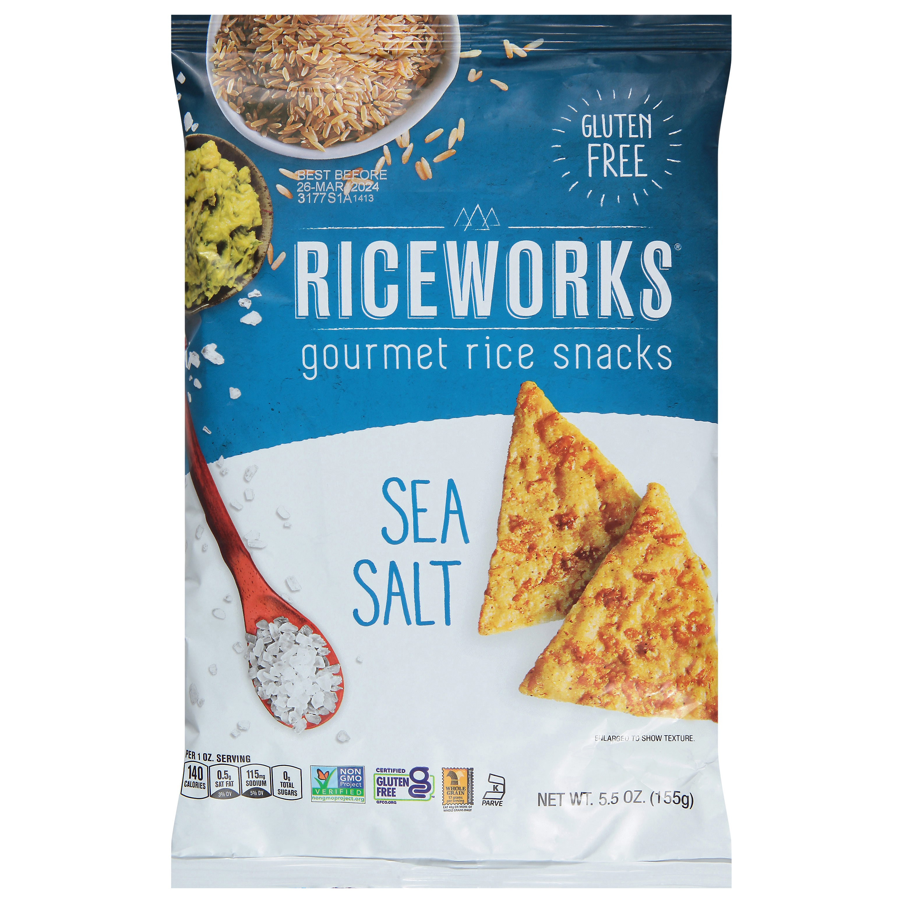 Riceworks Gourmet Sea Salt Rice Snacks