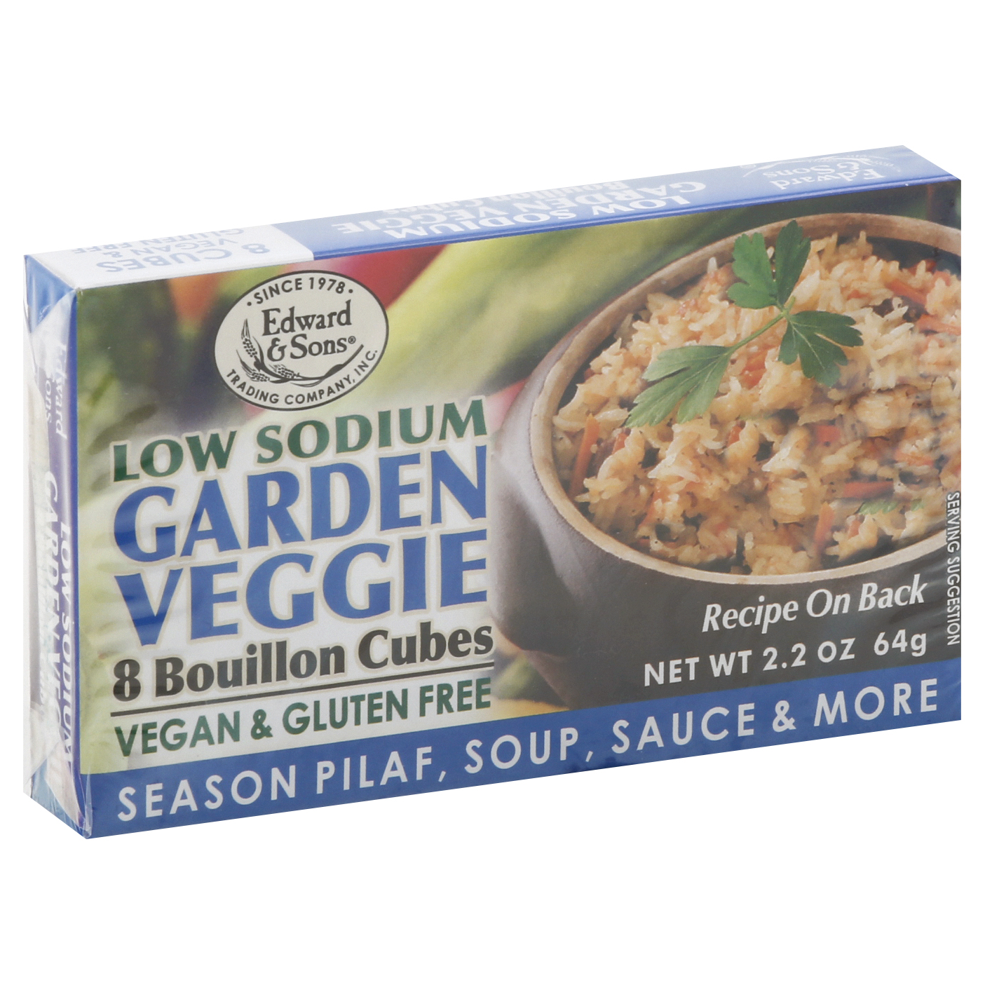 Edward & Sons Low Sodium Garden Veggie Bouillon Cubes
