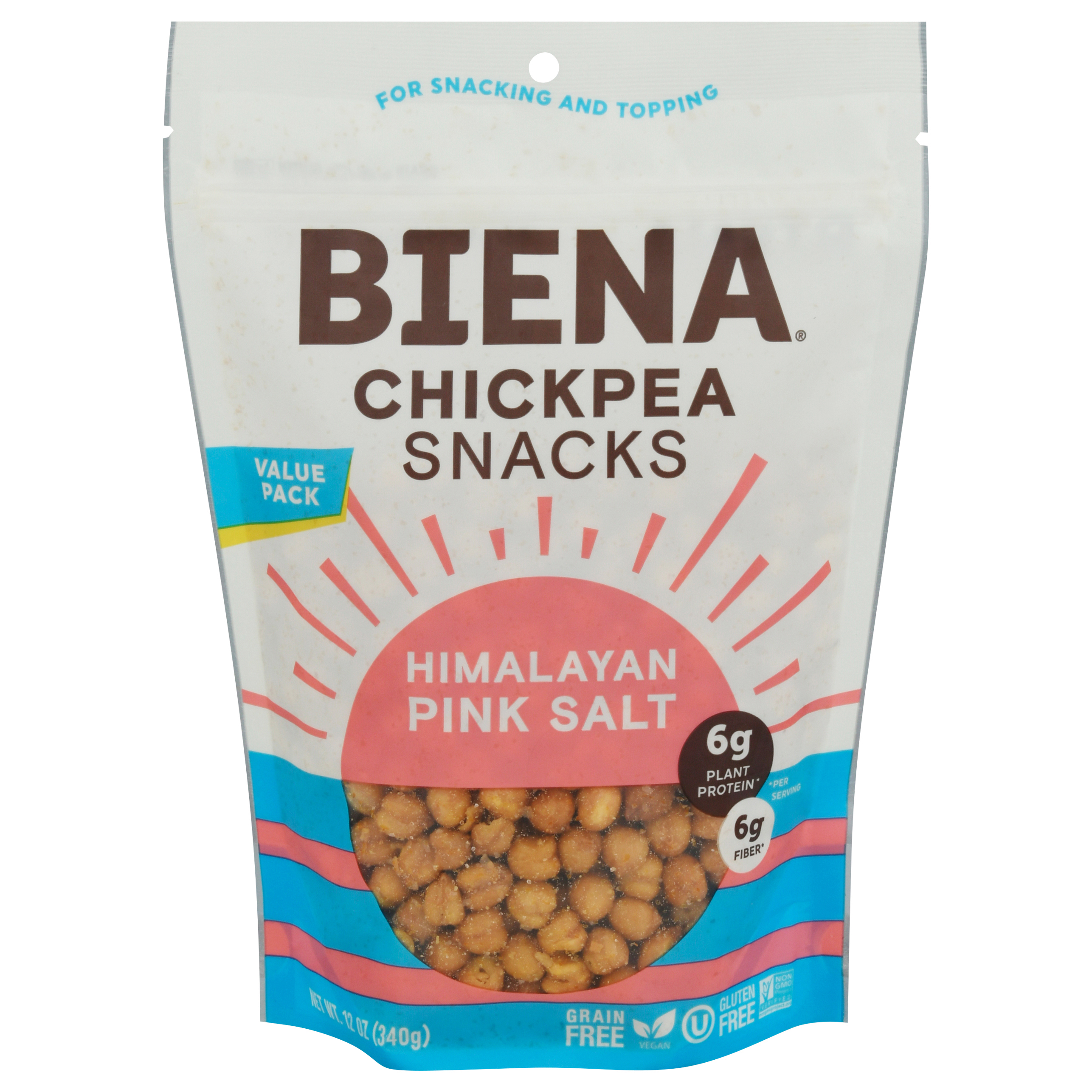 Biena Value Pack Himalayan Pink Salt Chickpea Snacks