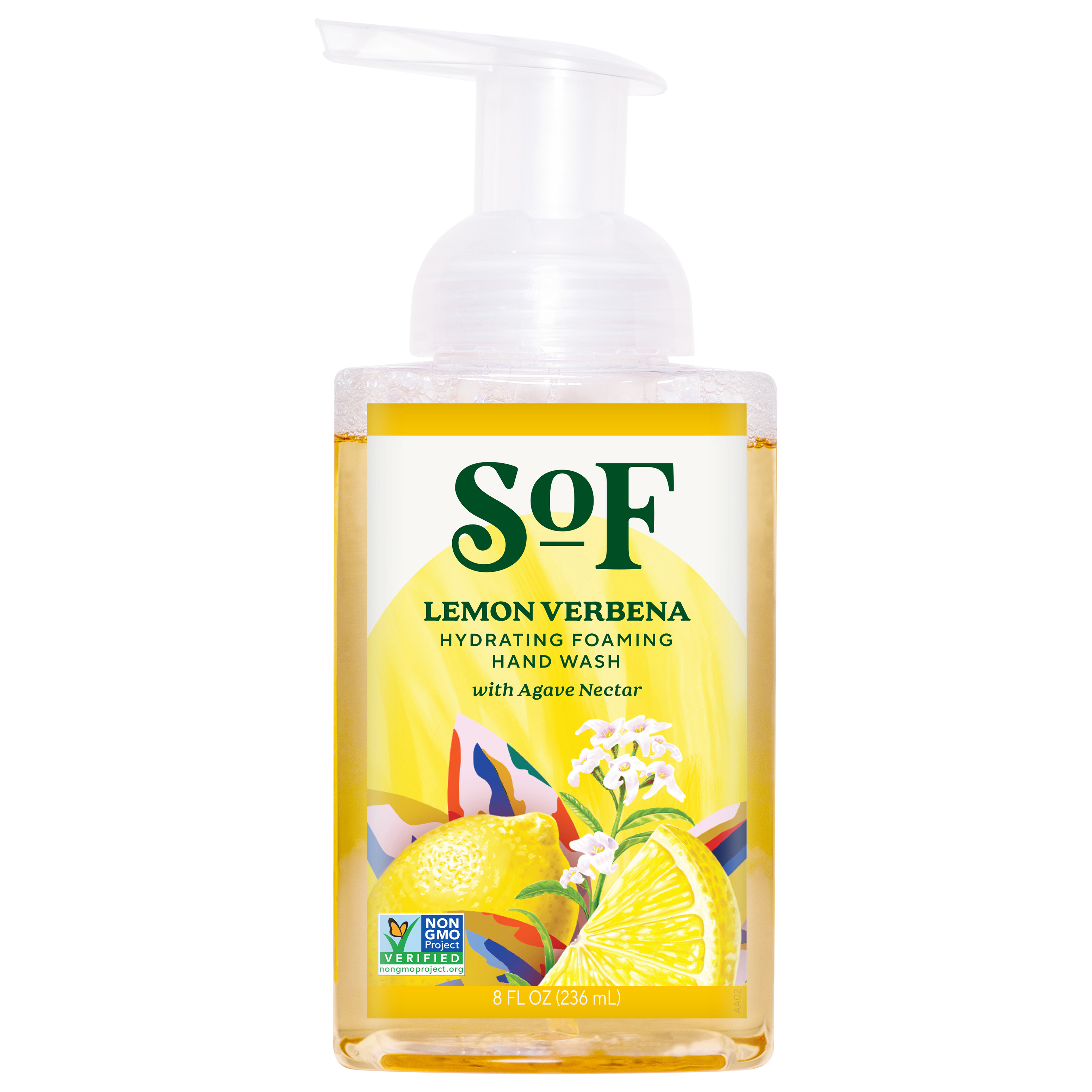SOF Hydrating Lemon Verbena Foaming Hand Wash with Agave Nectar