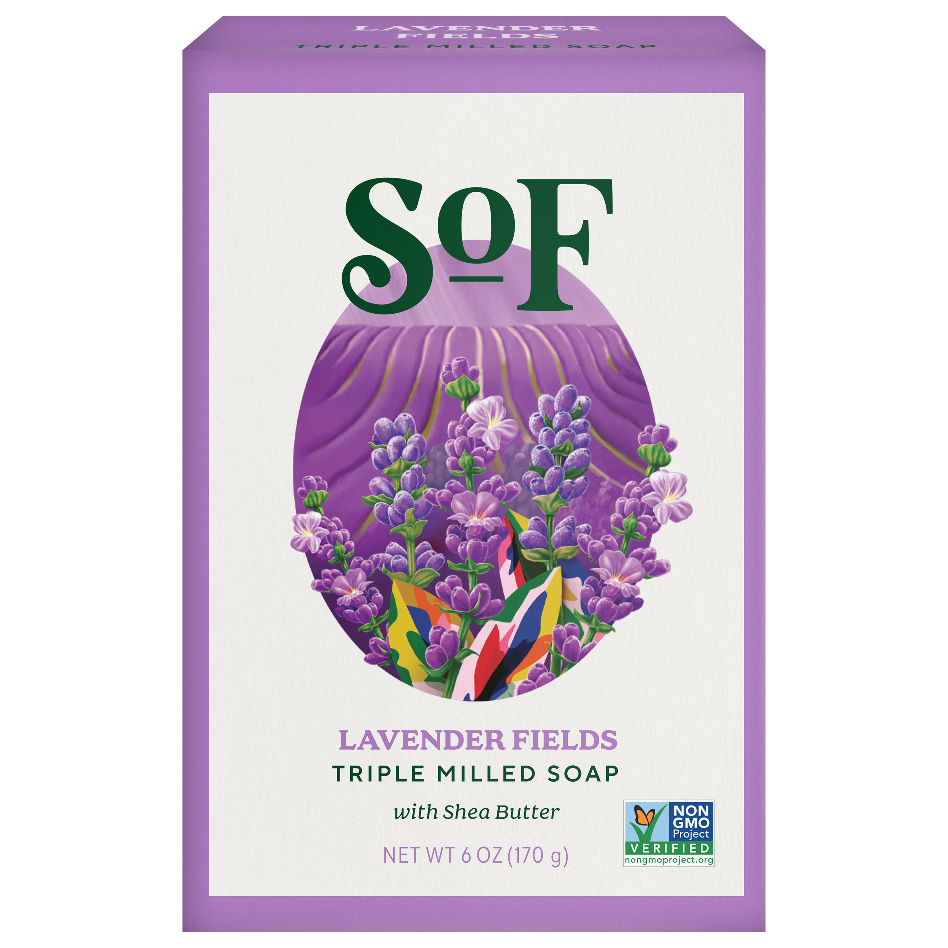 SOF Triple Milled Lavender Fields Soap with Shea Butter