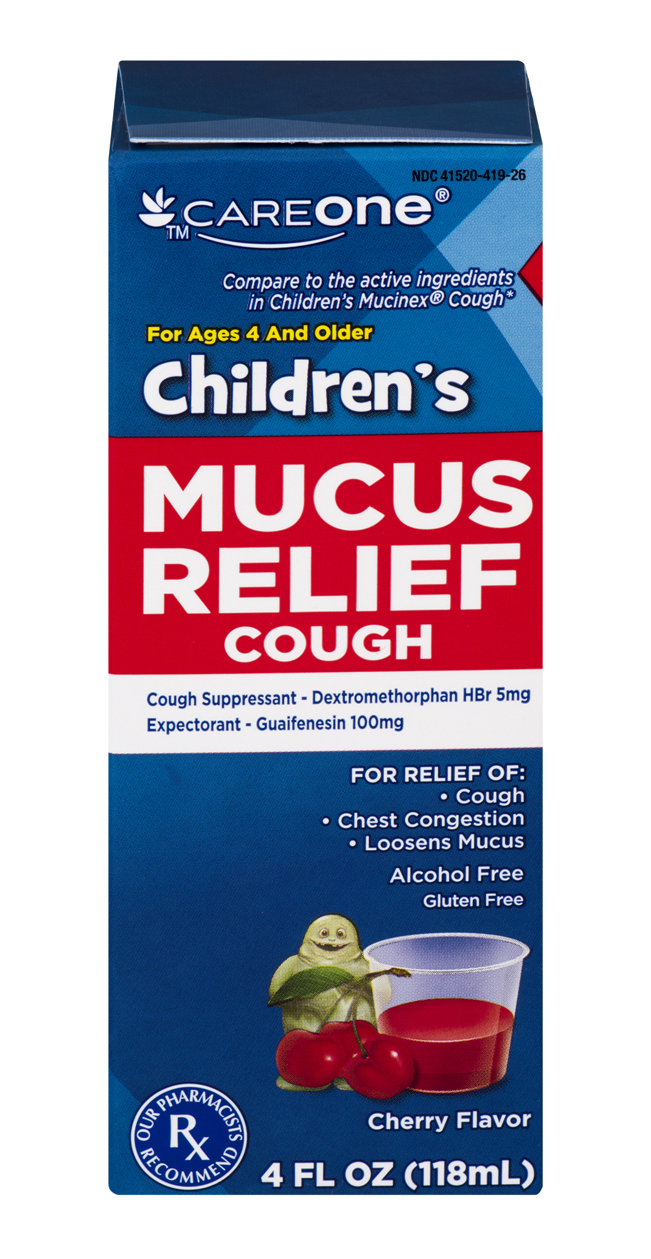 CareOne Children's Mucus Relief Cough Cherry