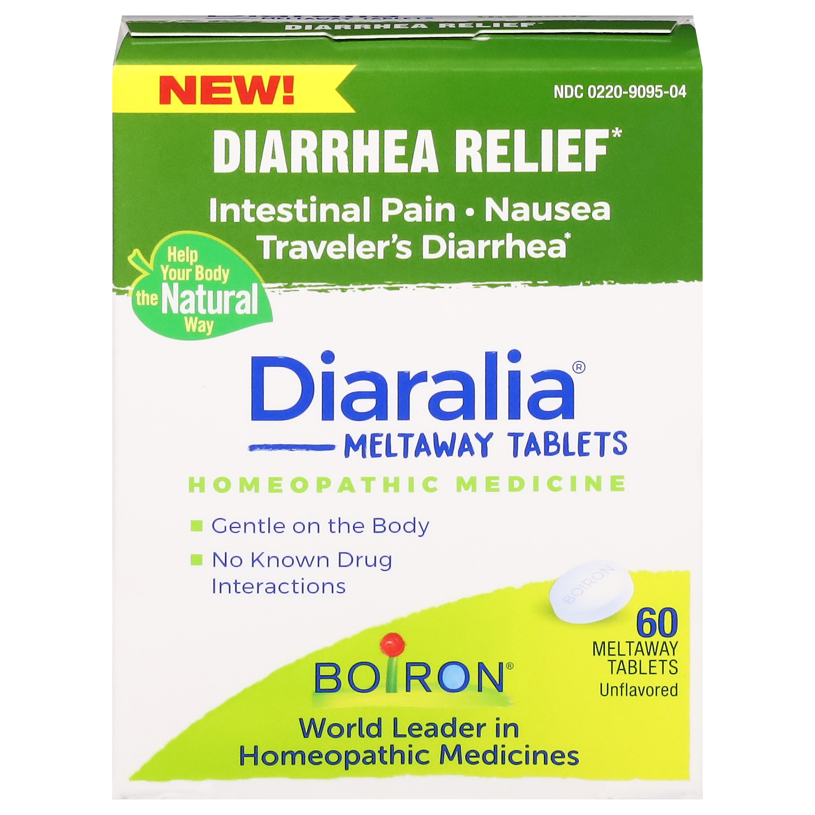 Boiron Diaralia Diarrhea Relief 60 Meltaway Tablets
