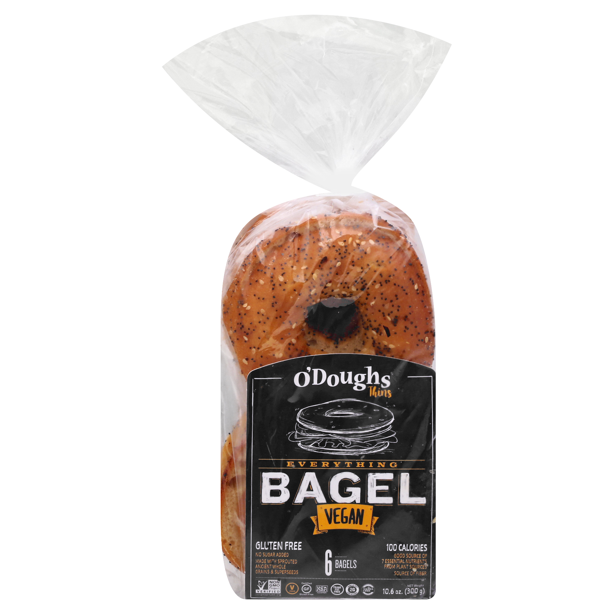 ODoughs Thins Everything Vegan Bagels