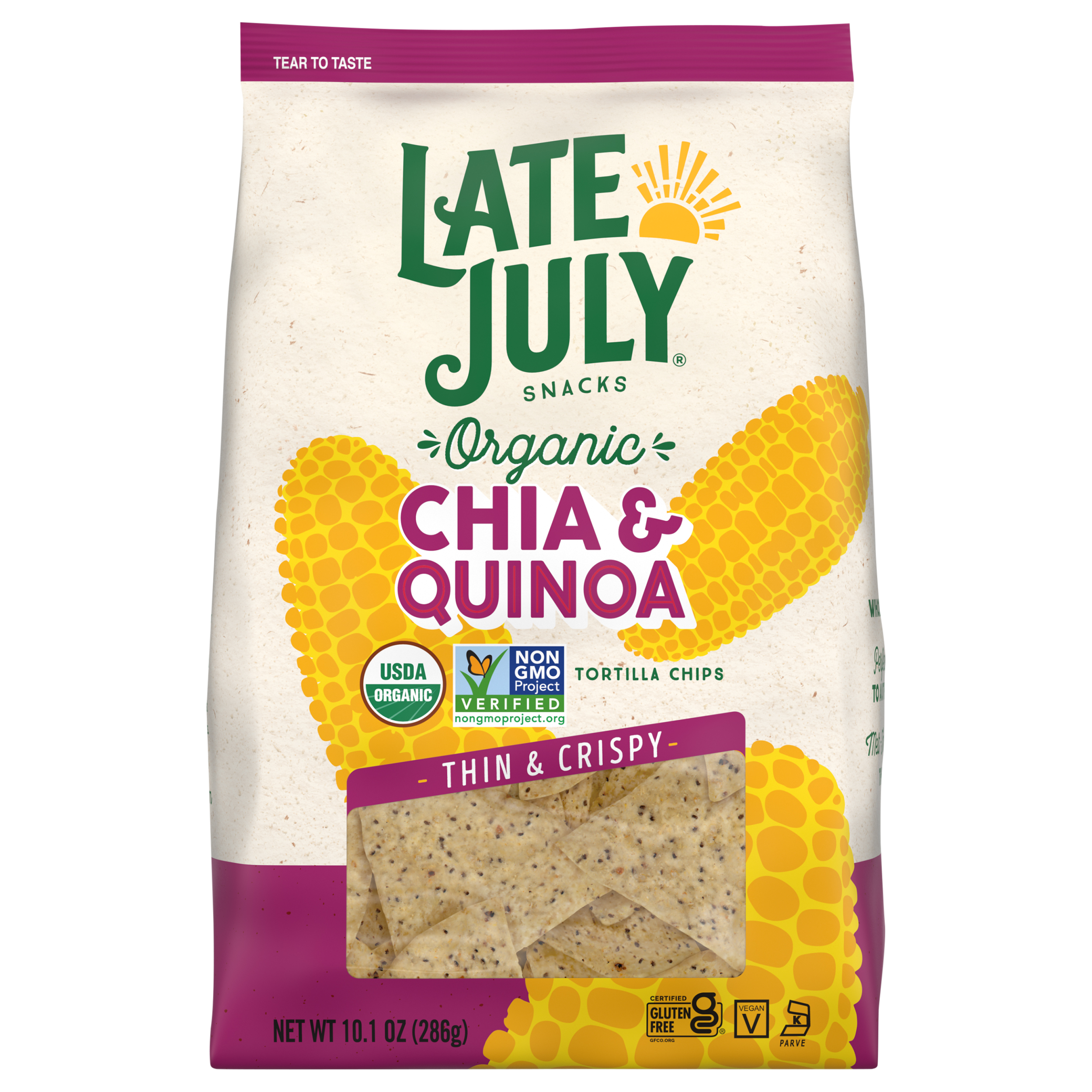 Late July Thin & Crispy Organic Chia & Quinoa Tortilla Chips