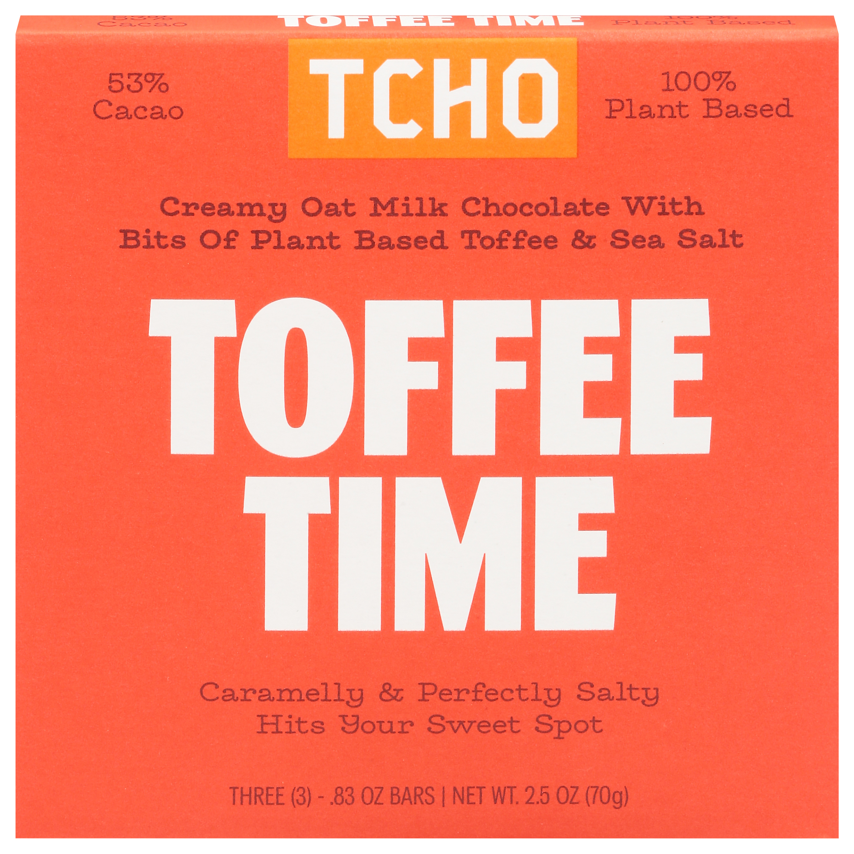 Tcho Toffee Time Milk Chocolate with Bits of Plant Based