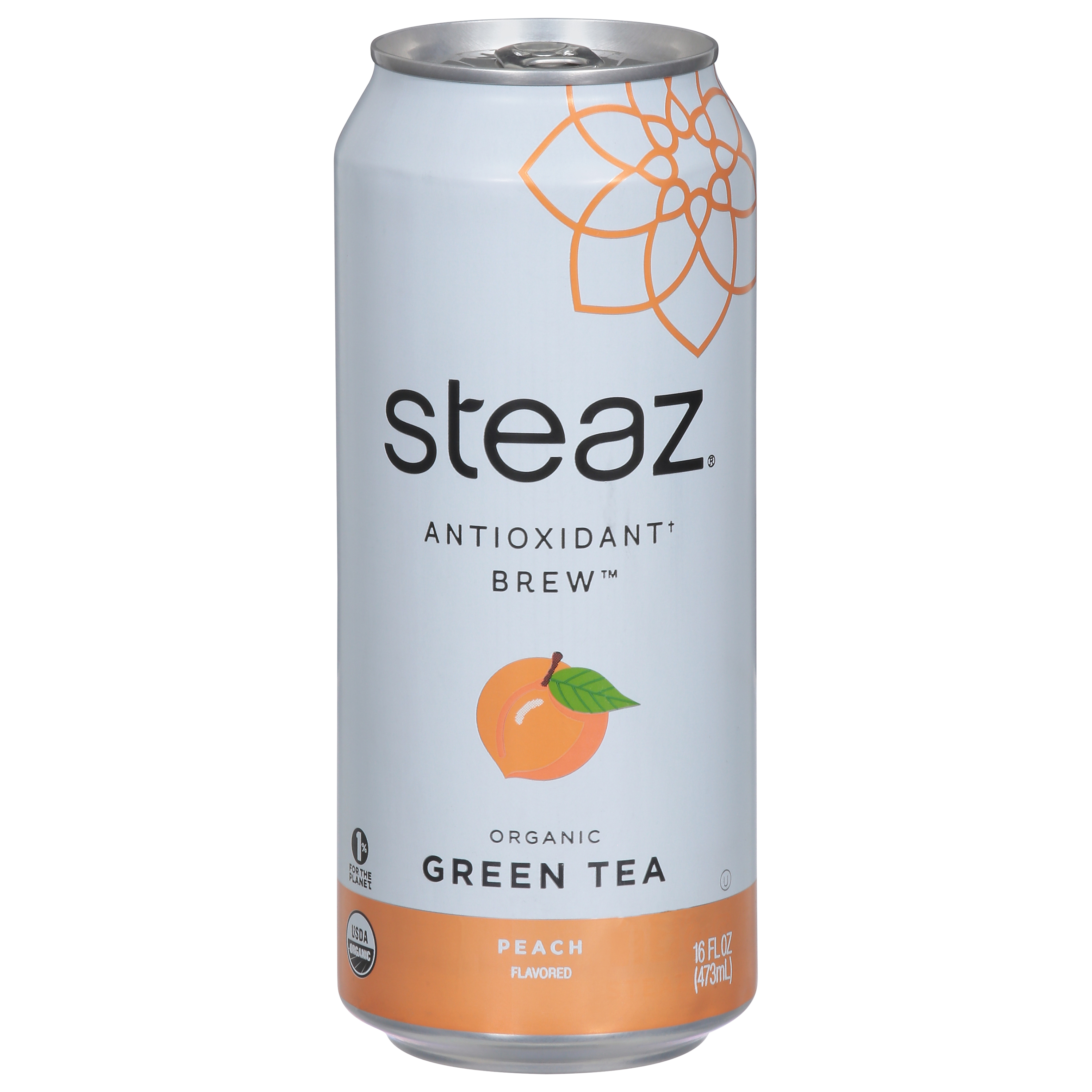 Steaz Organic Peach Flavored Green Tea
