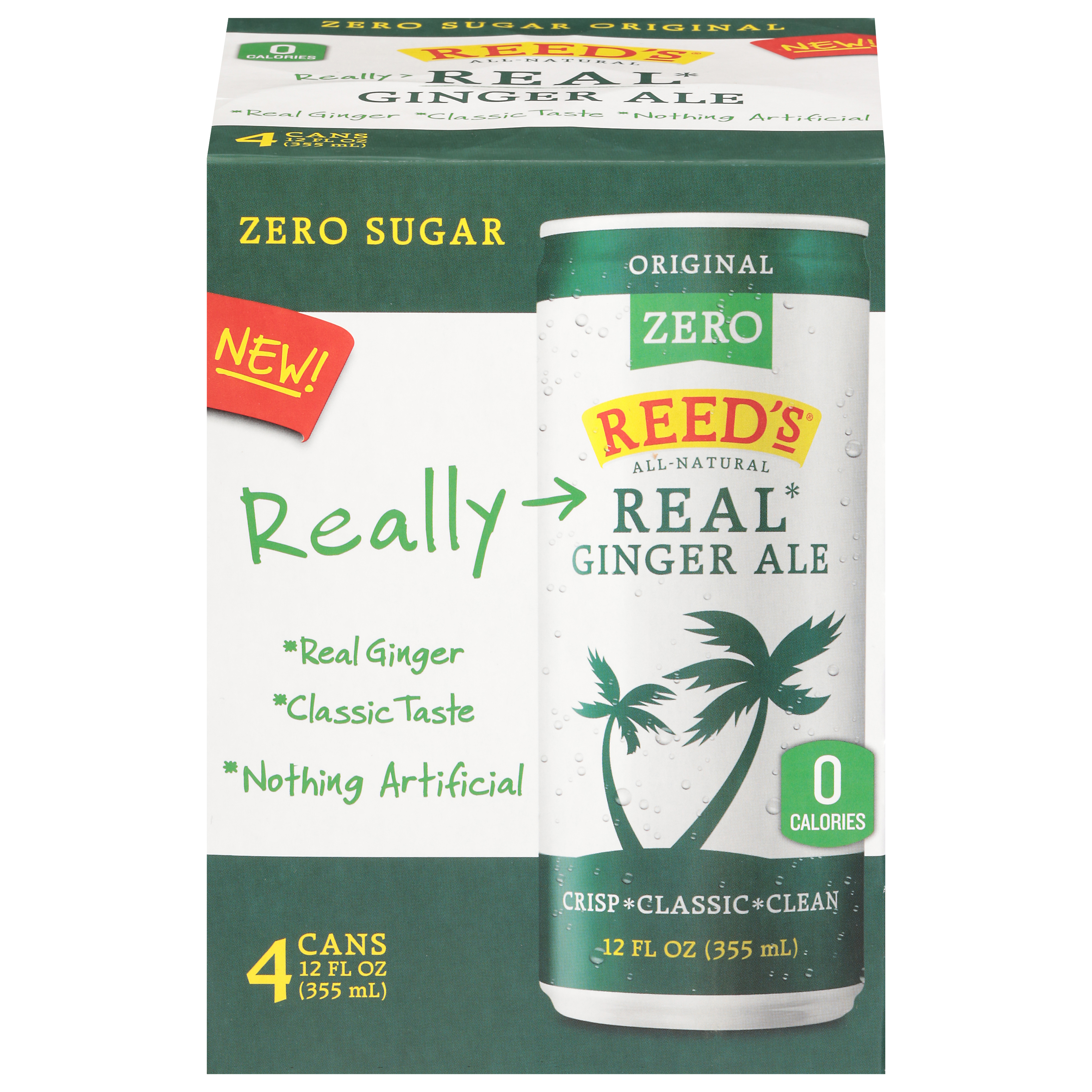 Reed's Zero Sugar Real Original Ginger Ale