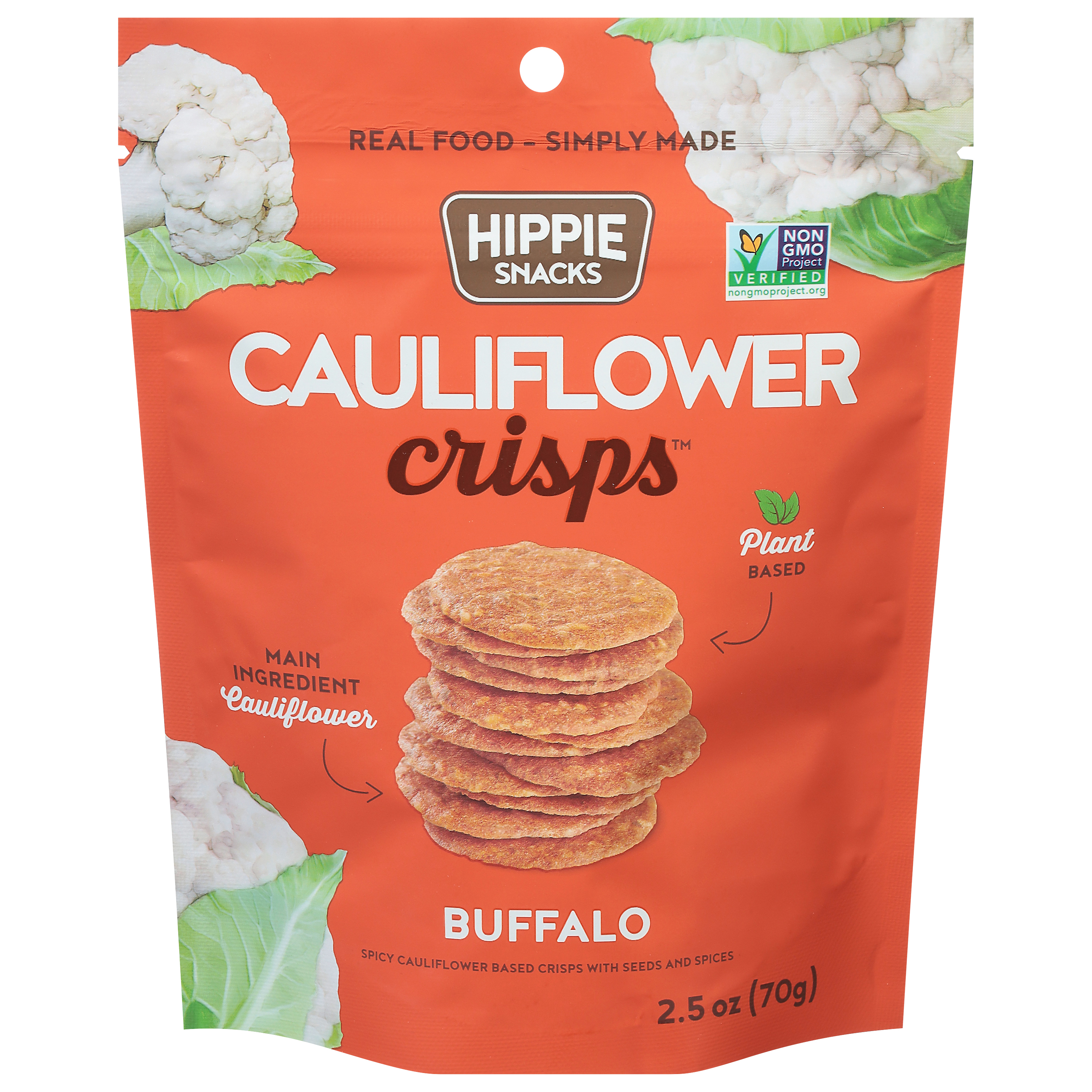 Hippie Snacks Cauliflower Buffalo Crisps