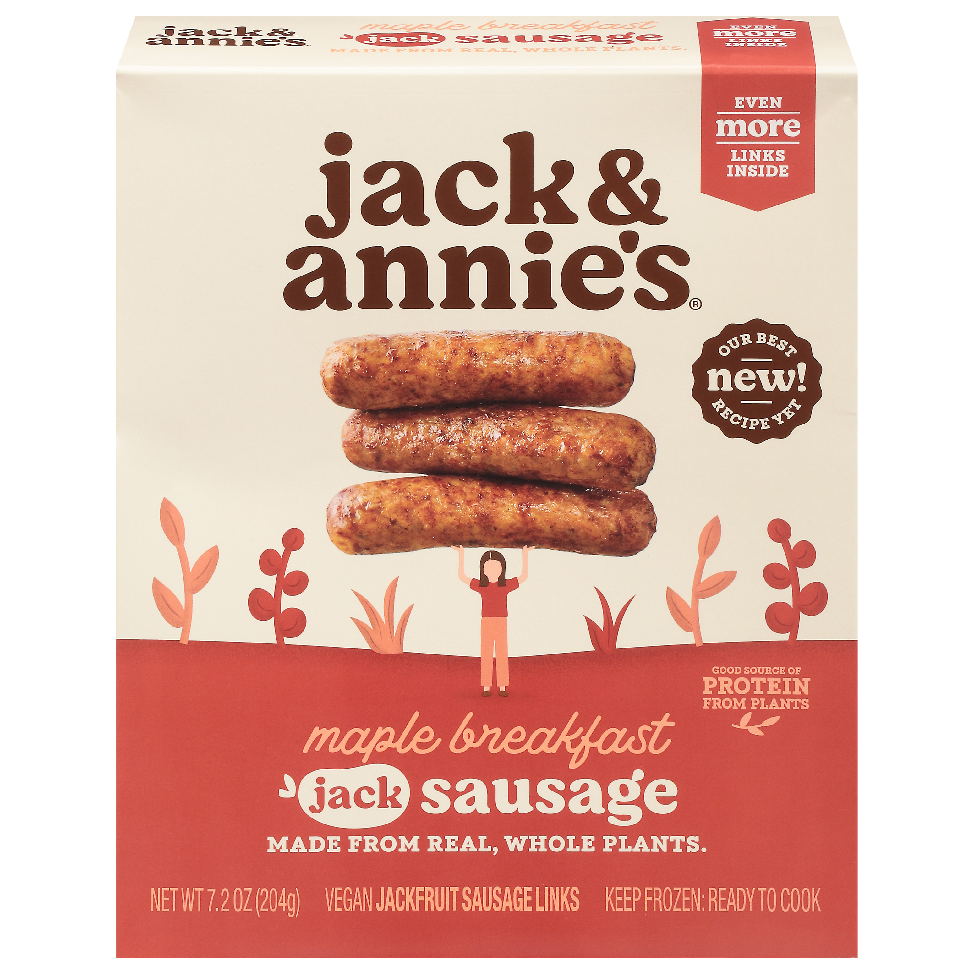 Jack & Annie's Vegan Maple Breakfast Jackfruit Sausage Links