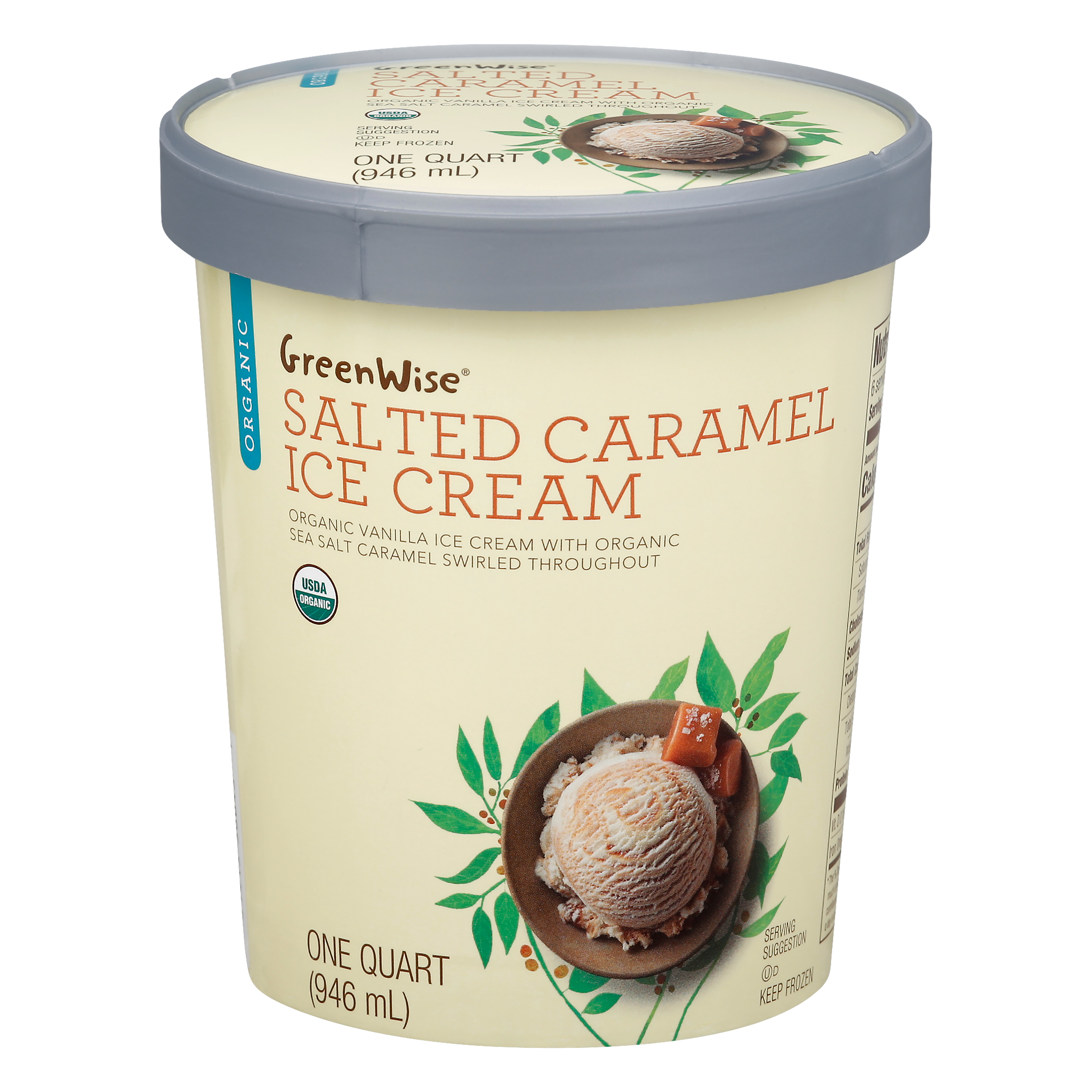 GreenWise Organic Salted Caramel Ice Cream 1 qt CUP\TUB