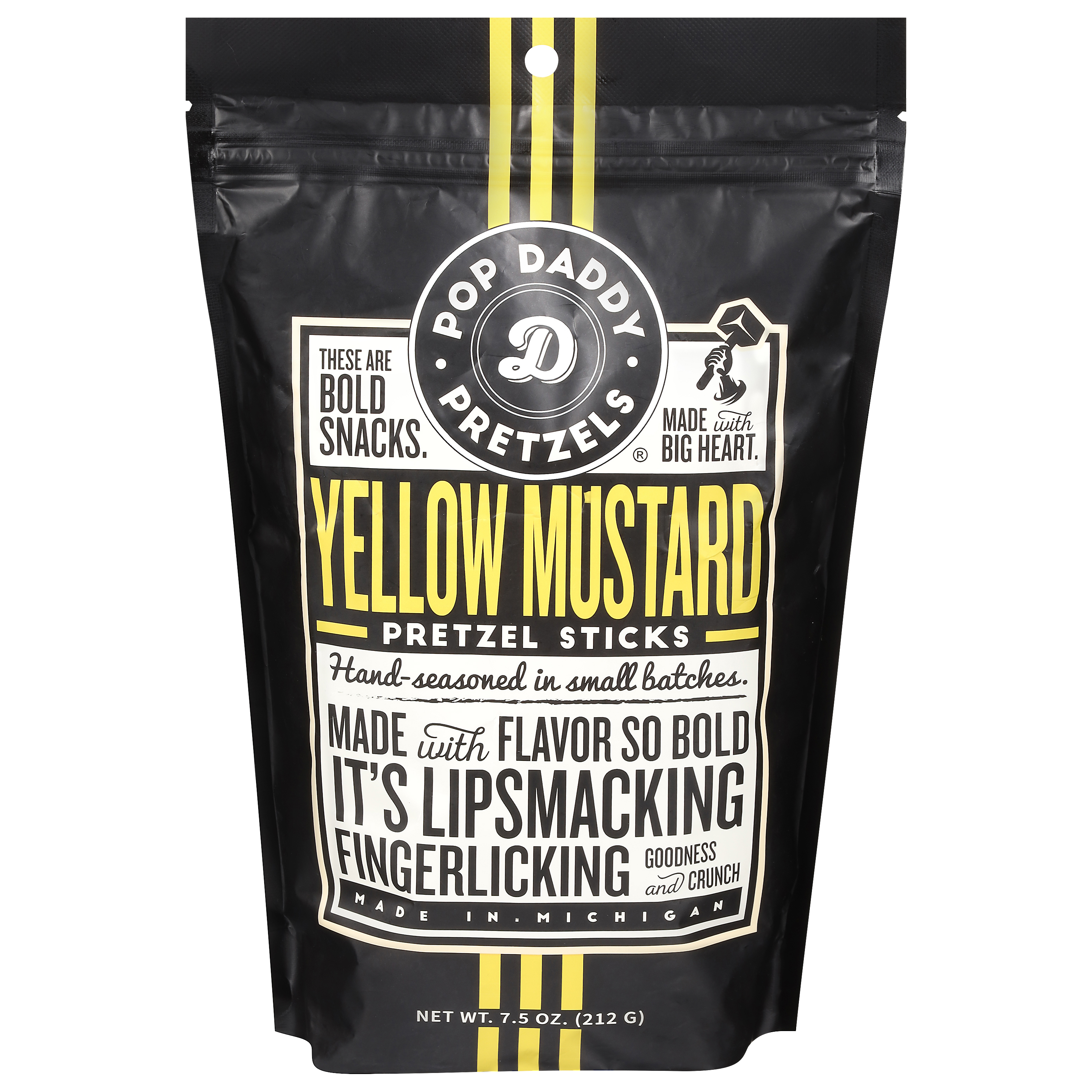 Pop Daddy Pretzels Yellow Mustard Pretzel Sticks