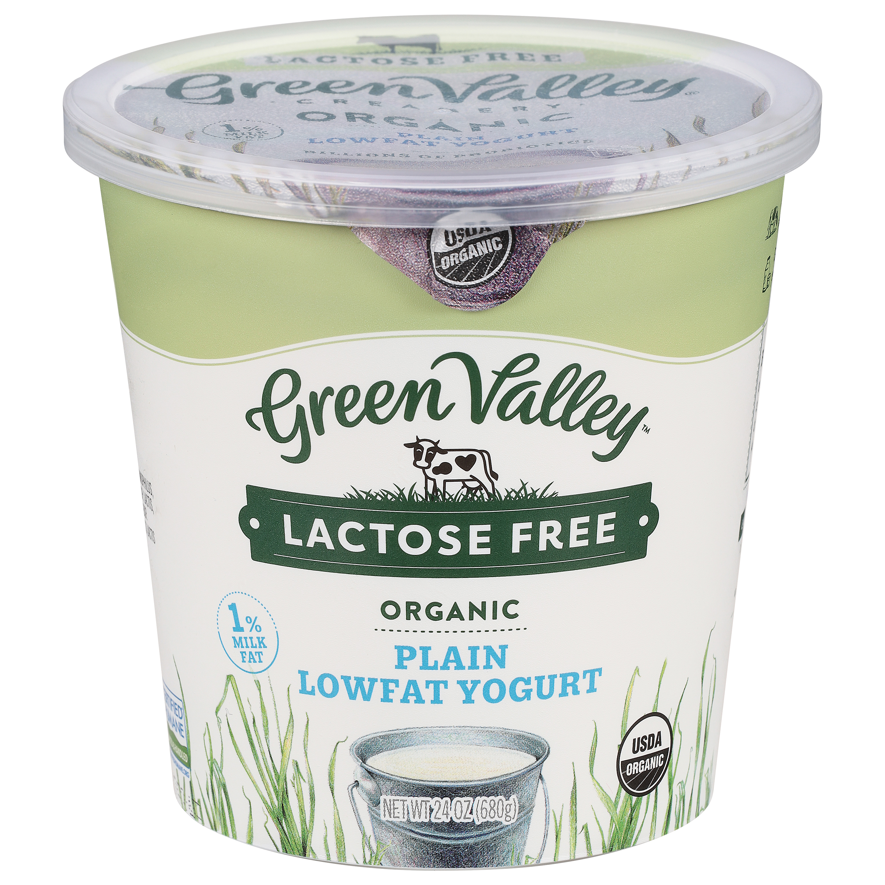 Green Valley Lactose Free Lowfat Organic Plain Yogurt