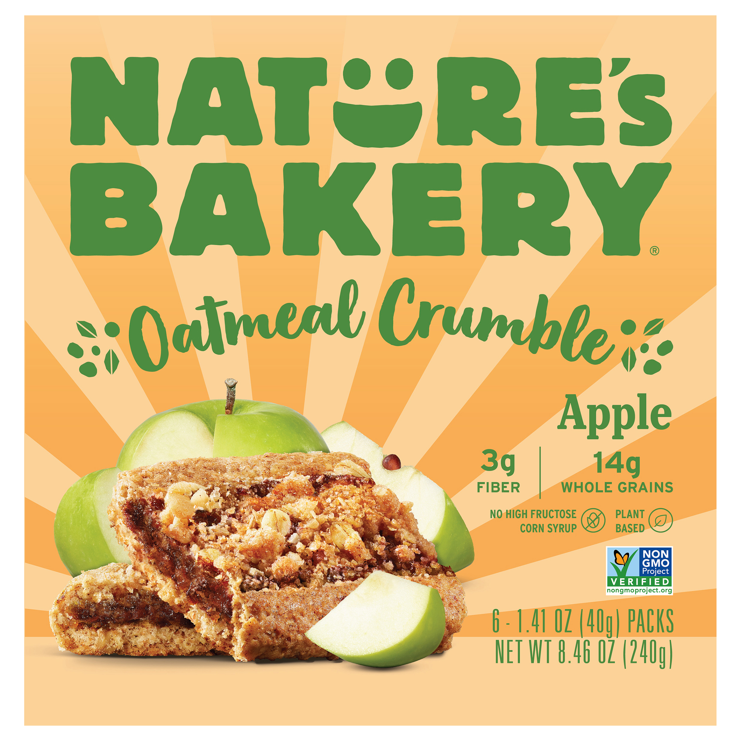 Nature's Bakery Apple Oatmeal Crumble Bars, Breakfast Bars,