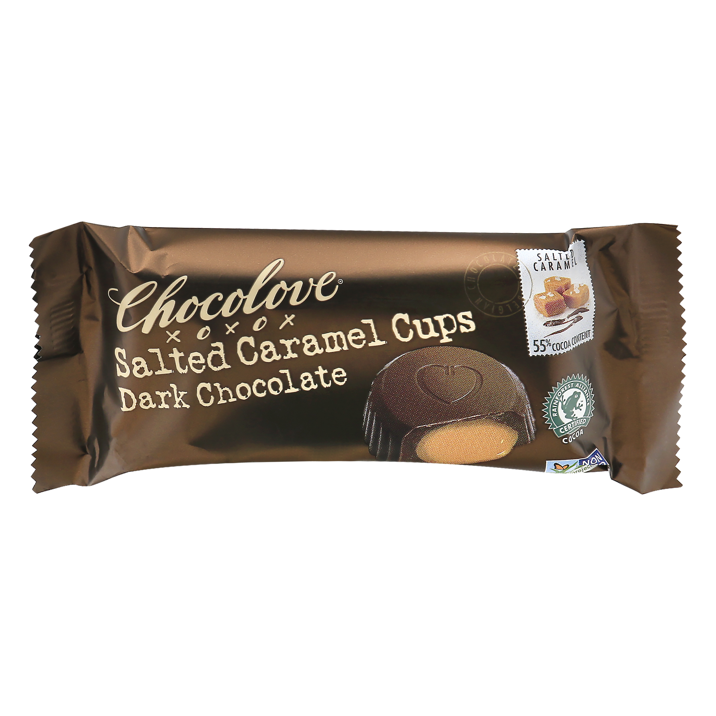 Chocolove 55% Cocoa Salted Caramel Cups Dark Chocolate