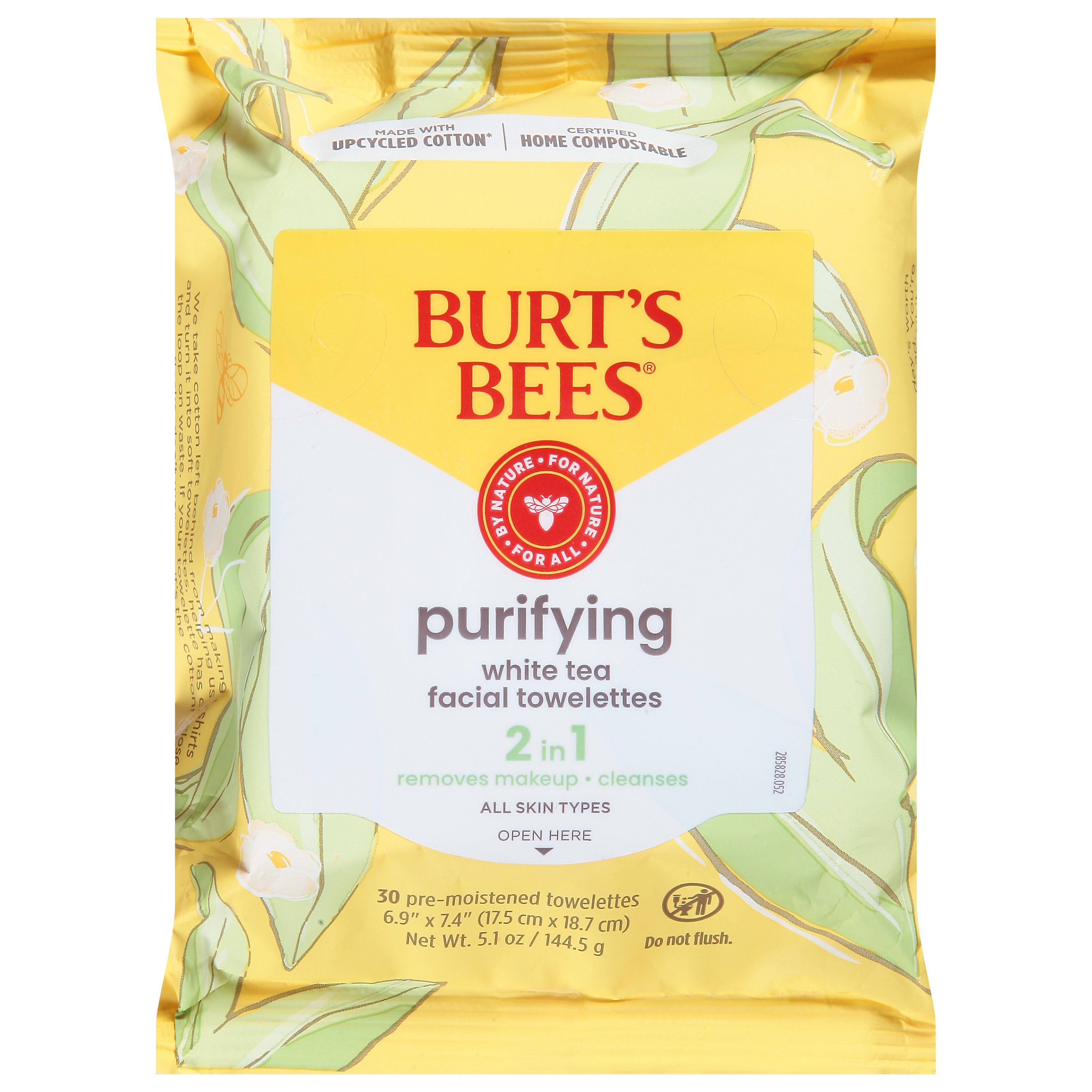 Burt's Bees Purifying with White Tea Scent Facial Cleanser Towelettes