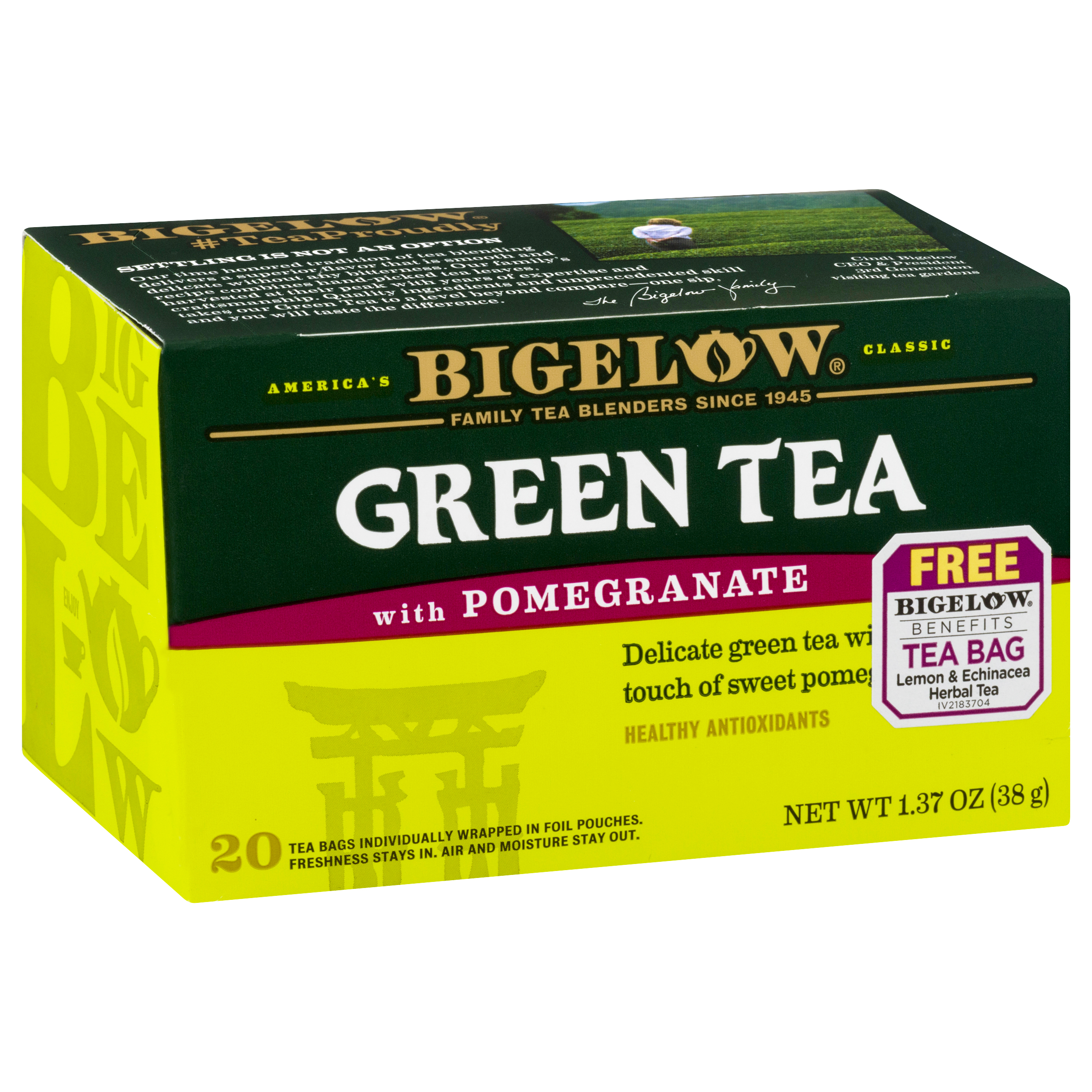 Bigelow Bags with Pomegranate Green Tea