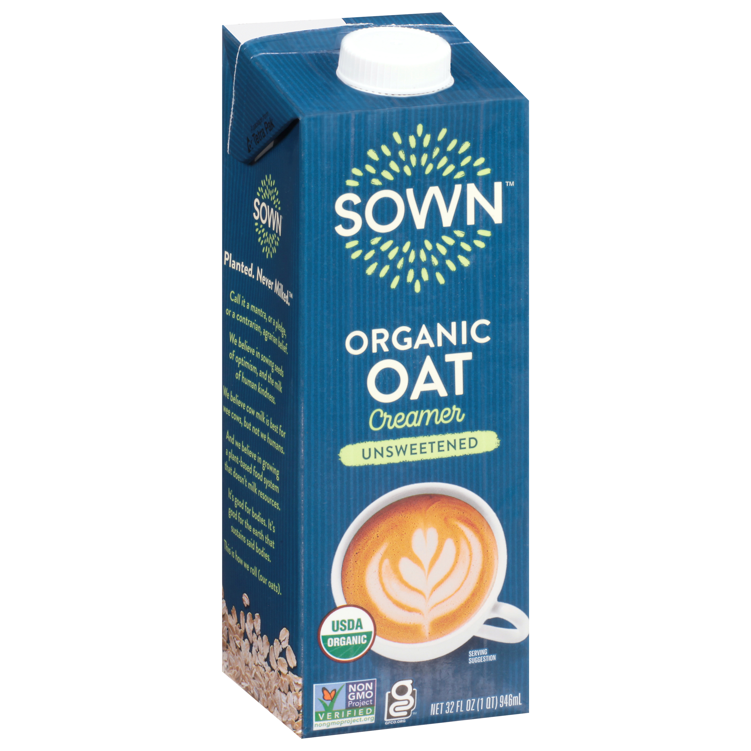 Sown Unsweetened Organic Oat Creamer