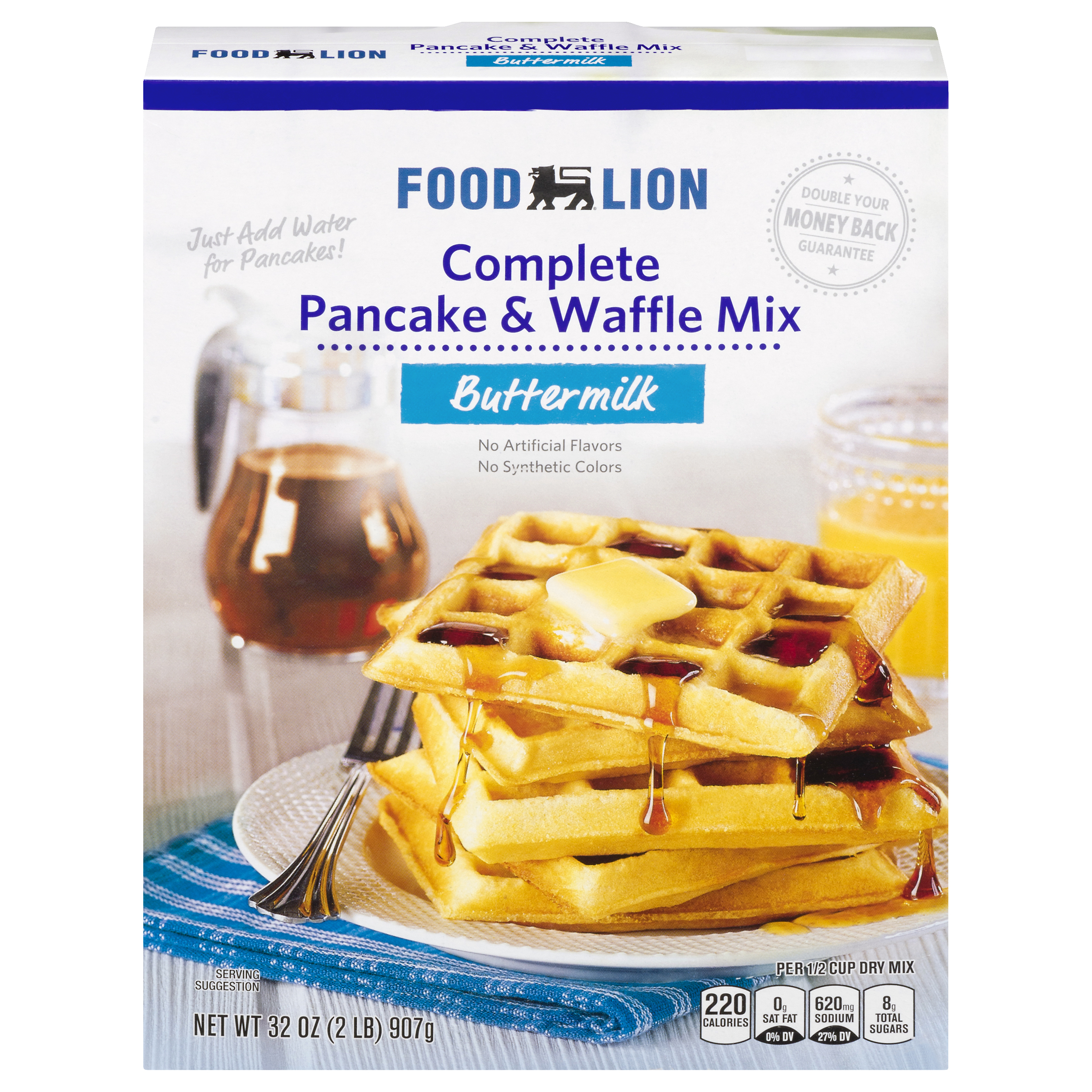 Food Lion Buttermilk Complete Pancake & Waffle Mix 32 oz Box