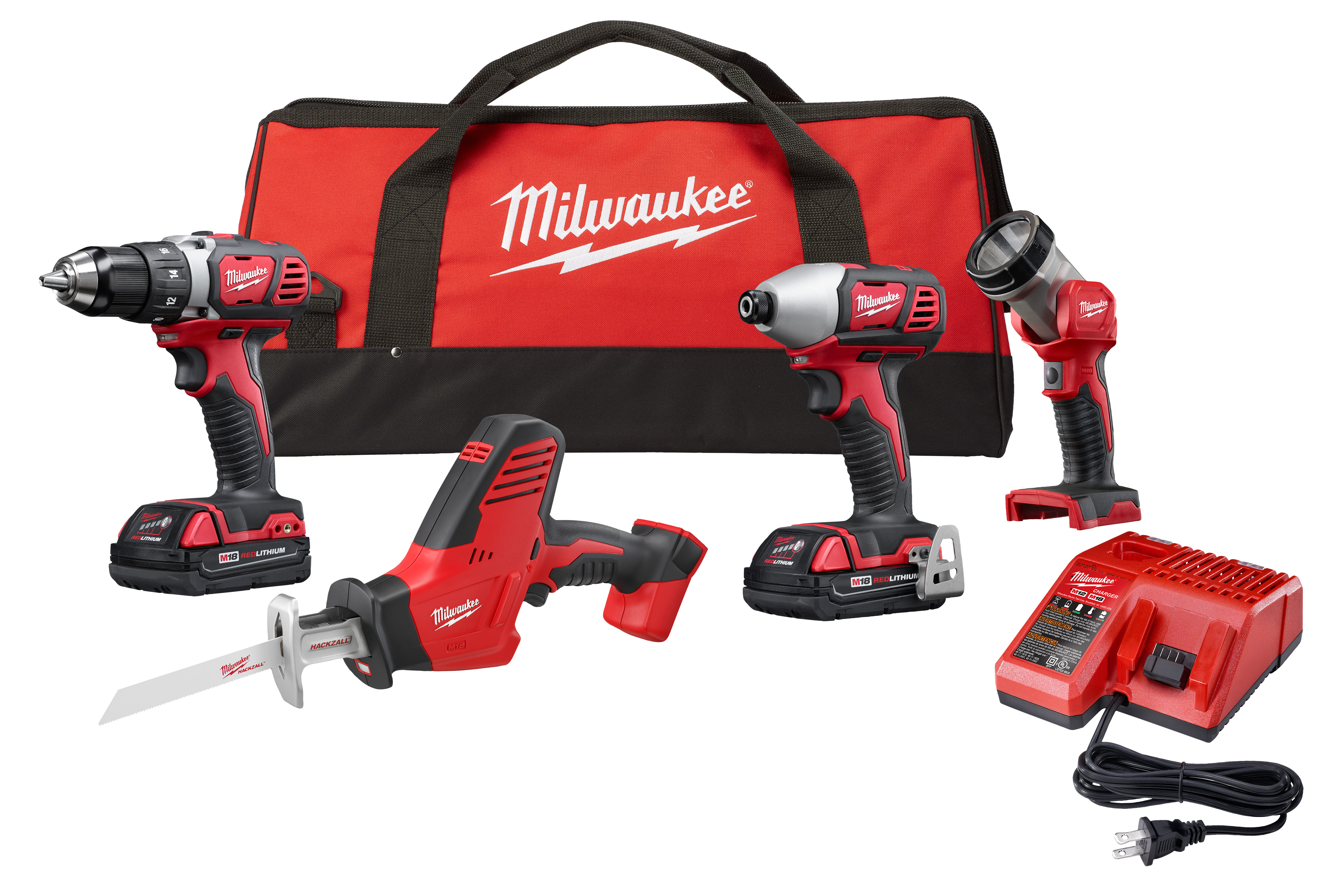 Product image for Milwaukee 2695-24CX 4-Tool Combo Kit