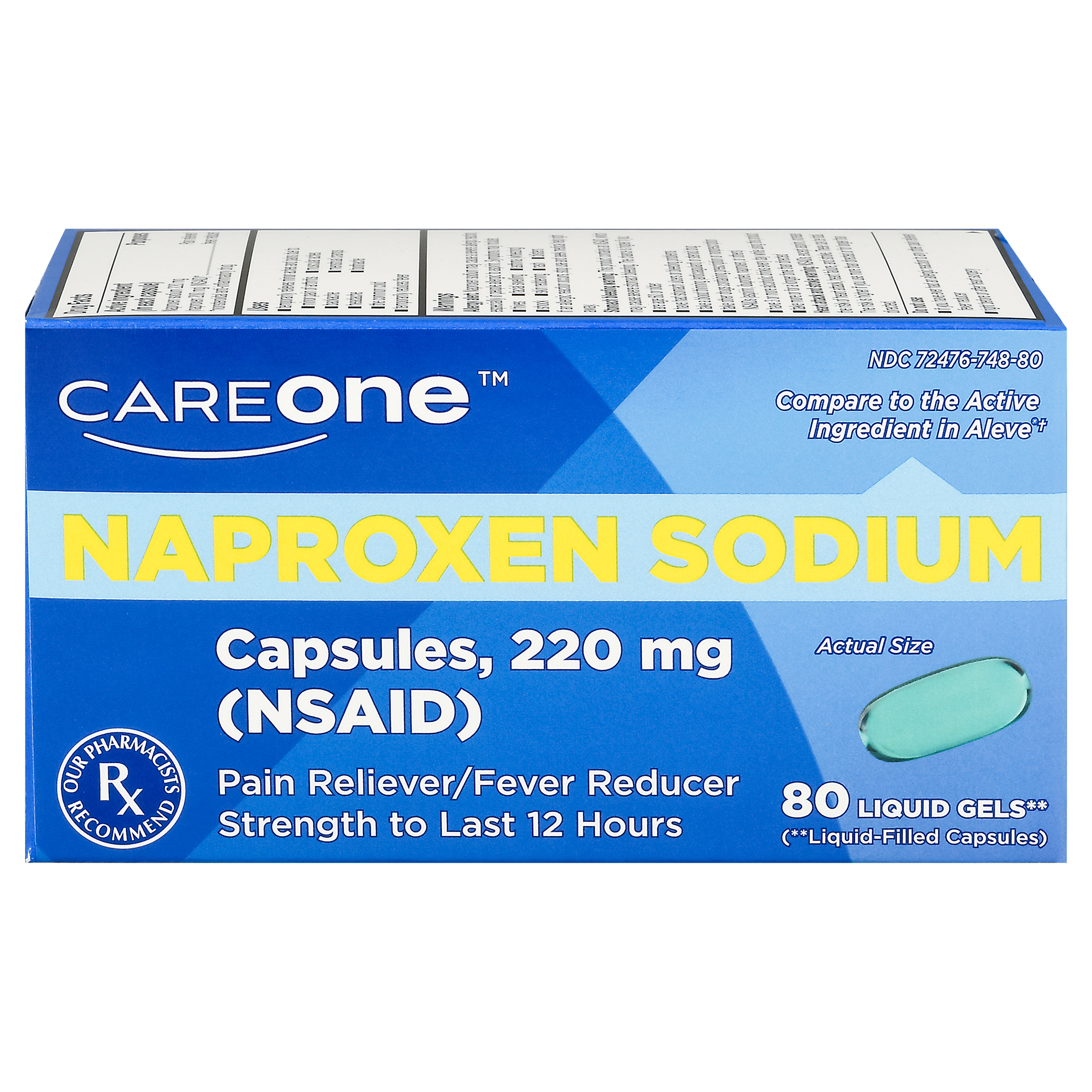 CareOne 220 mg Naproxen Sodium Capsules 80 ea