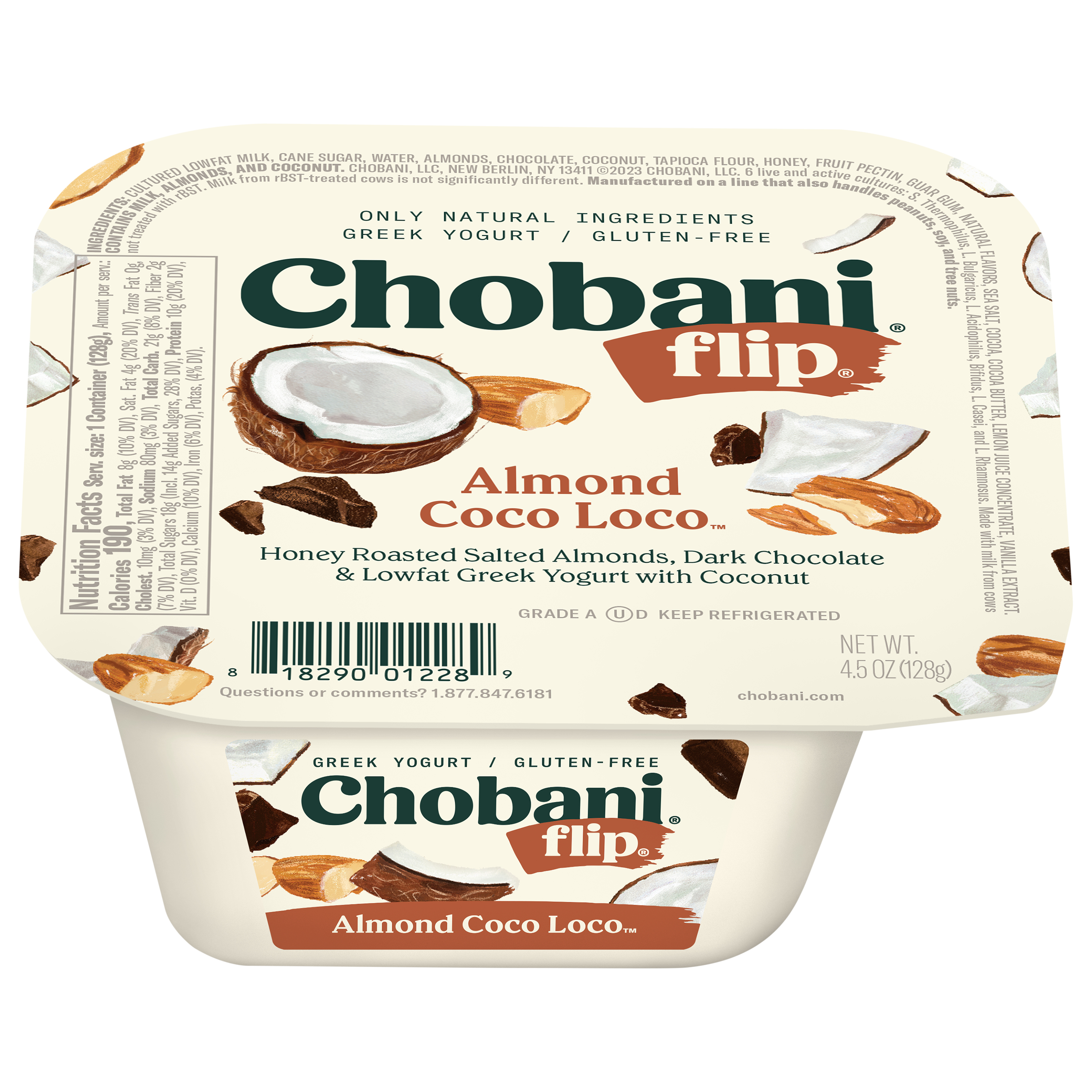 Chobani® Flip® Low-Fat Greek Yogurt Almond Coco Loco™ Chocolate