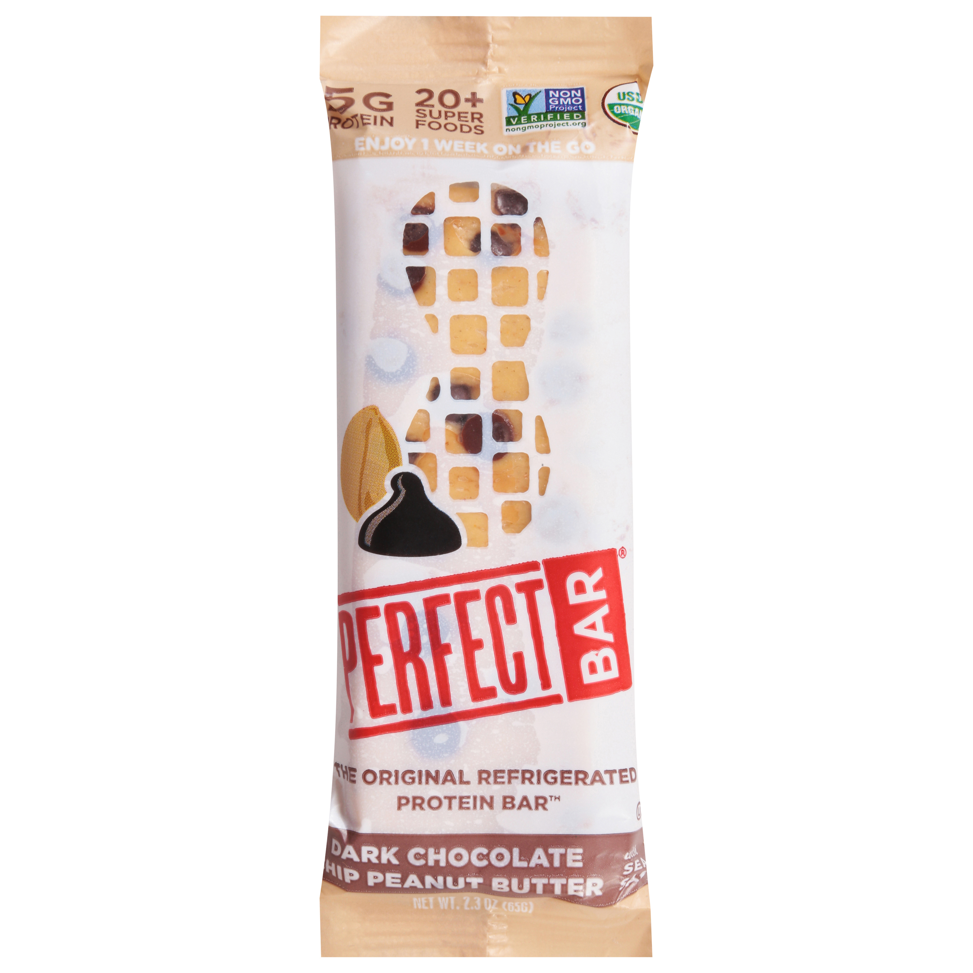 Perfect Bar Dark Chocolate Chip Peanut Butter with Sea Salt Protein Bar