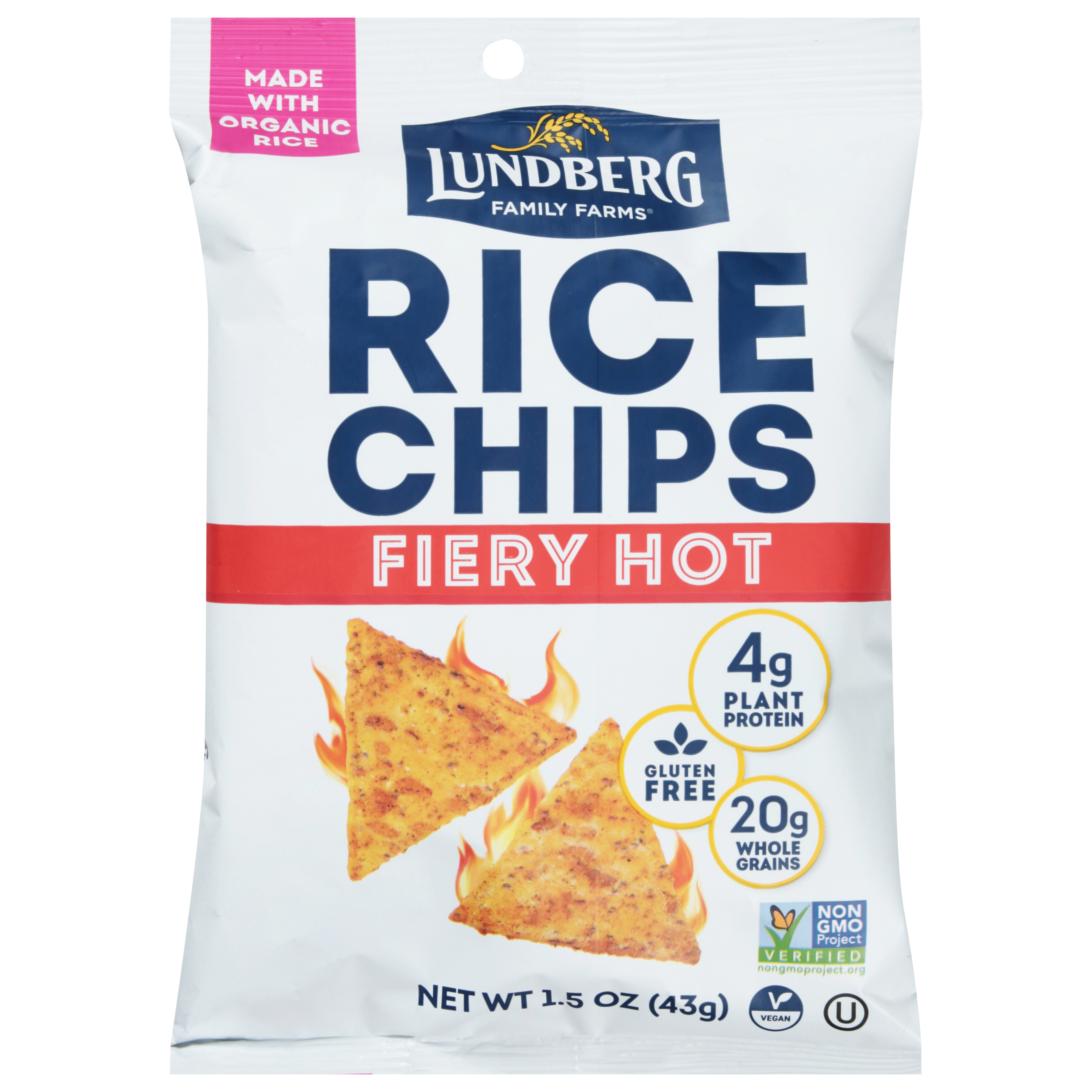 Lundberg Family Farms Fiery Hot Rice Chips