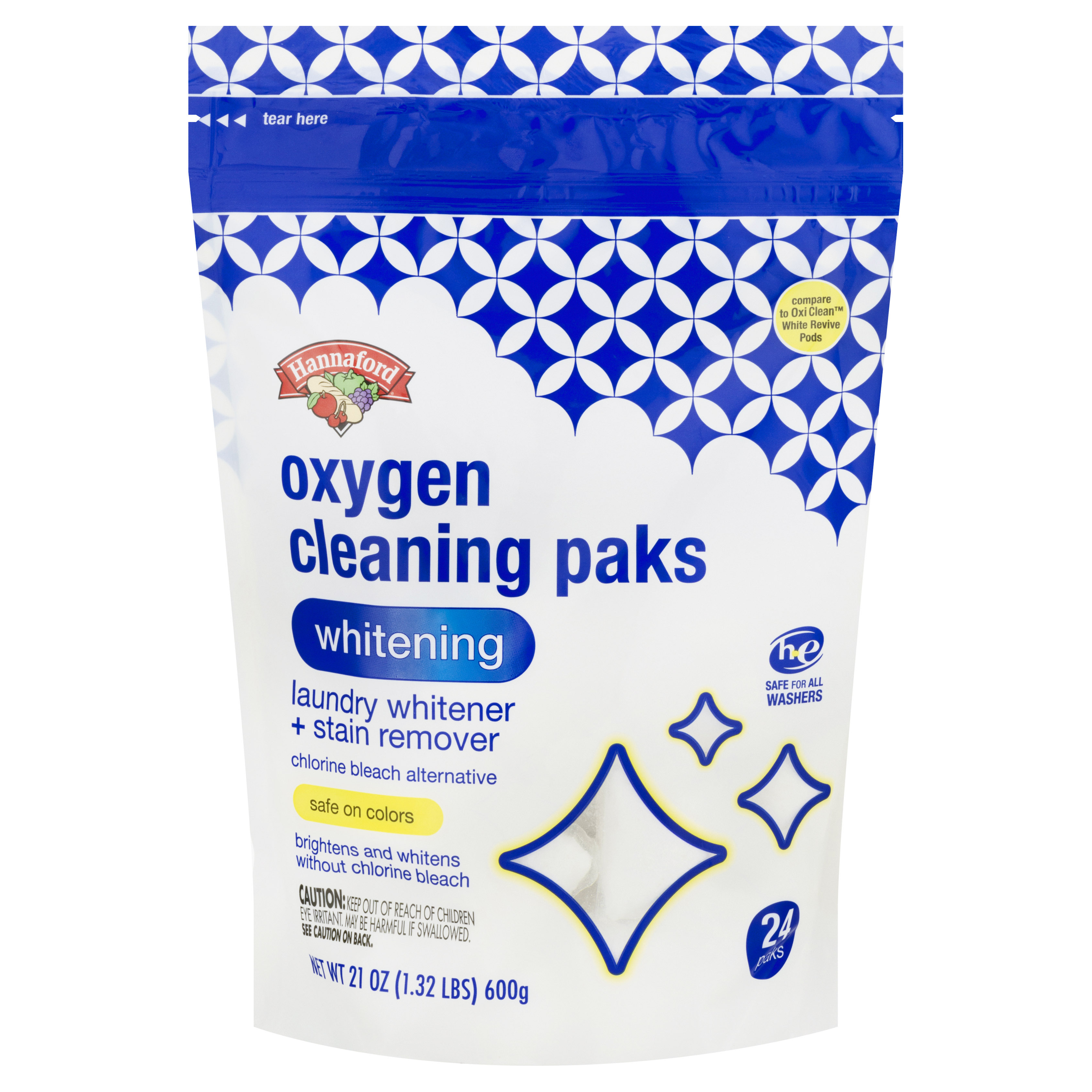 Hannaford Whitening 24 Pack Oxygen Cleaning Paks 24 ea POUCH