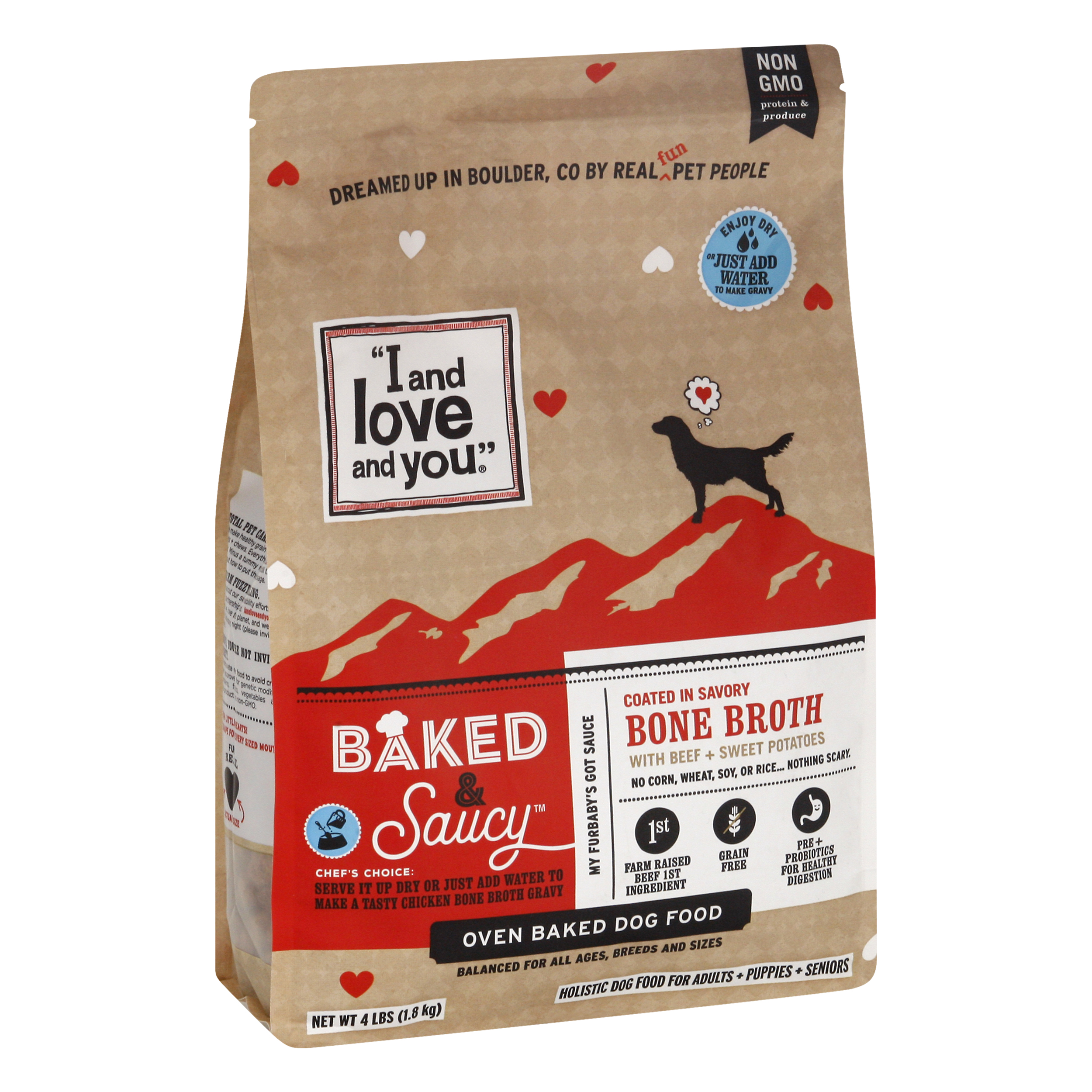 I And Love And You Baked & Saucy Beef + Sweet Potatoes Dog Food