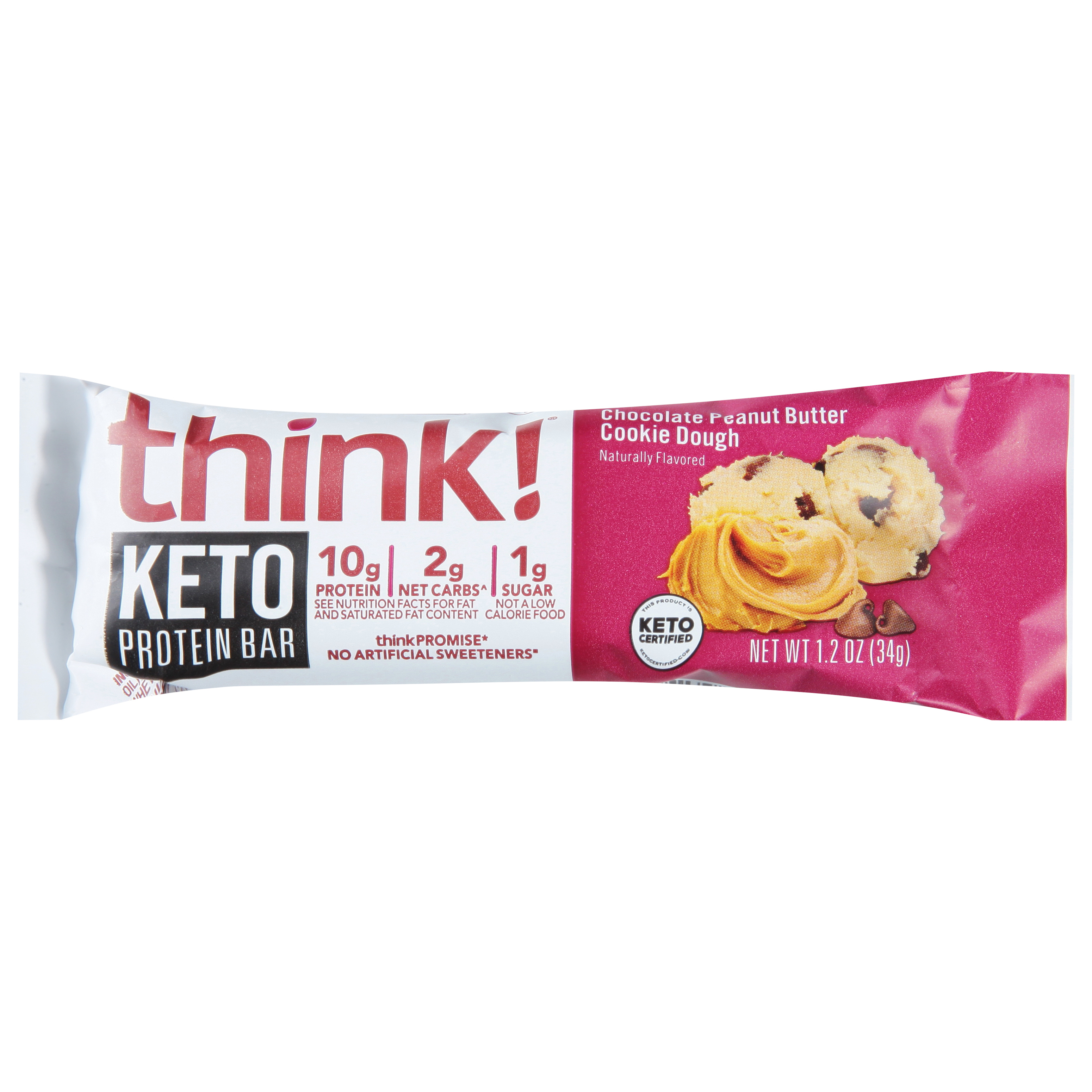 Think! Keto Chocolate Peanut Butter Cookie Dough Protein Bar