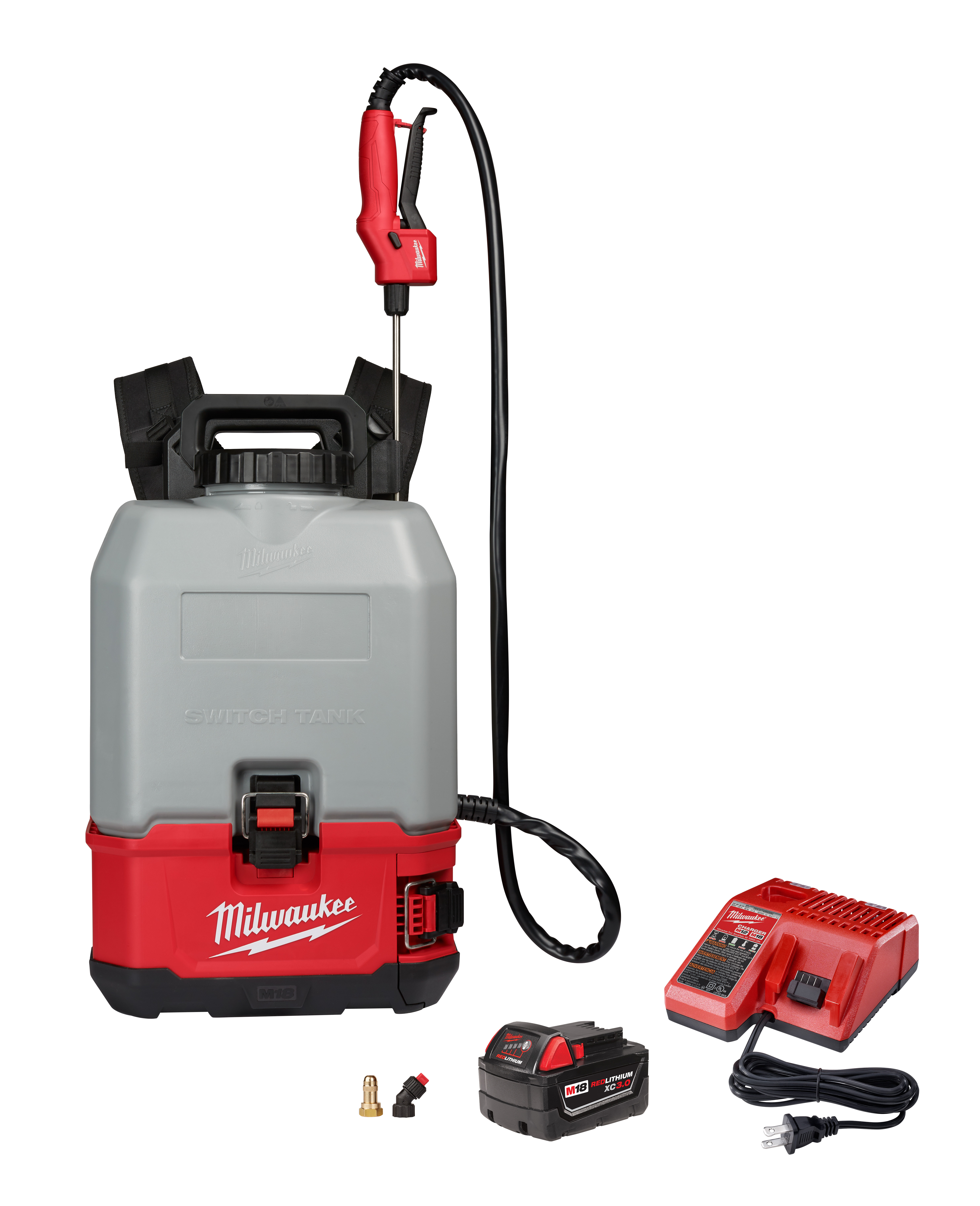 Product image for Milwaukee 2820-21CS M18™ Switch Tank 4-Gallon Backpack Concrete Sprayer Kit