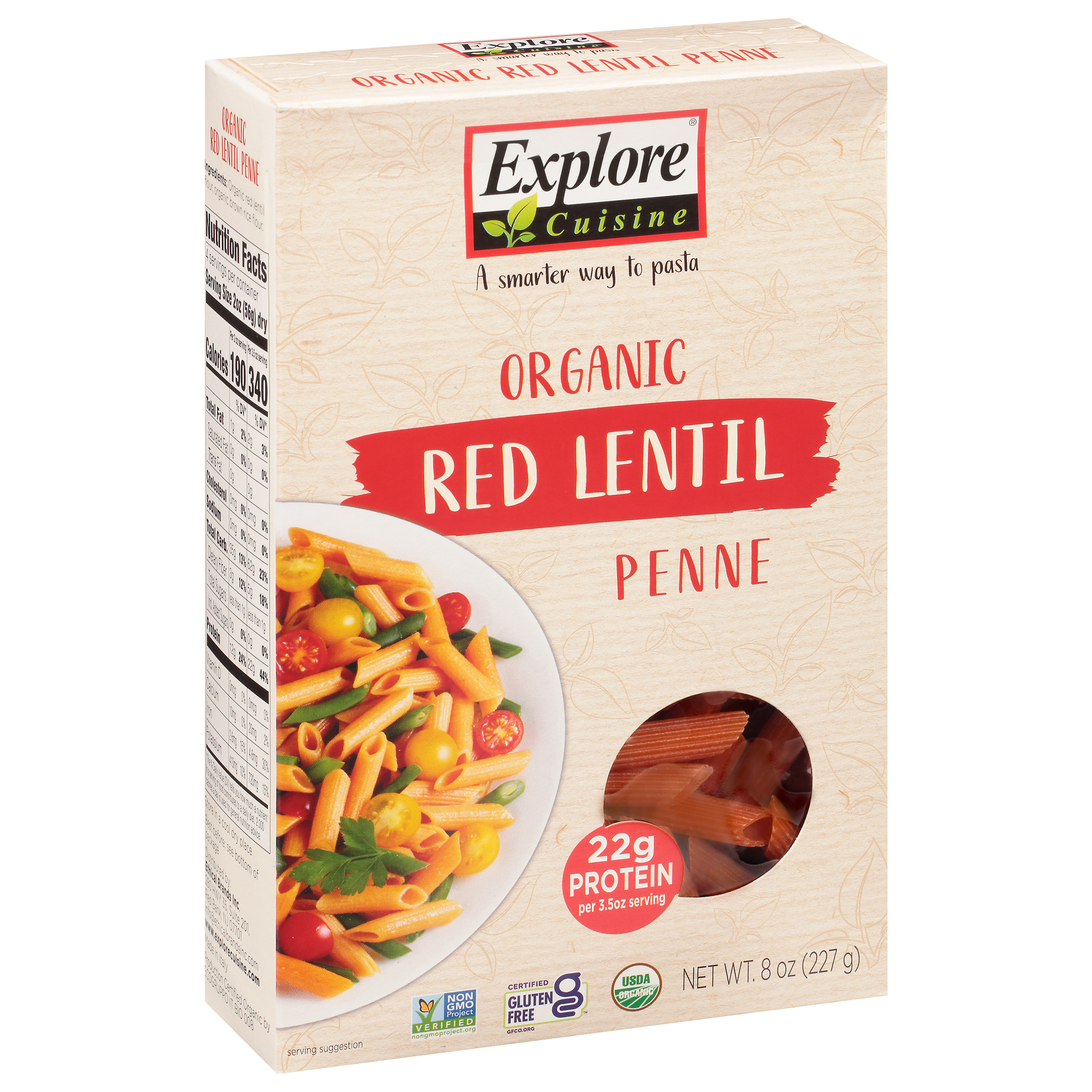 Explore Cuisine Organic Red Lentil Penne